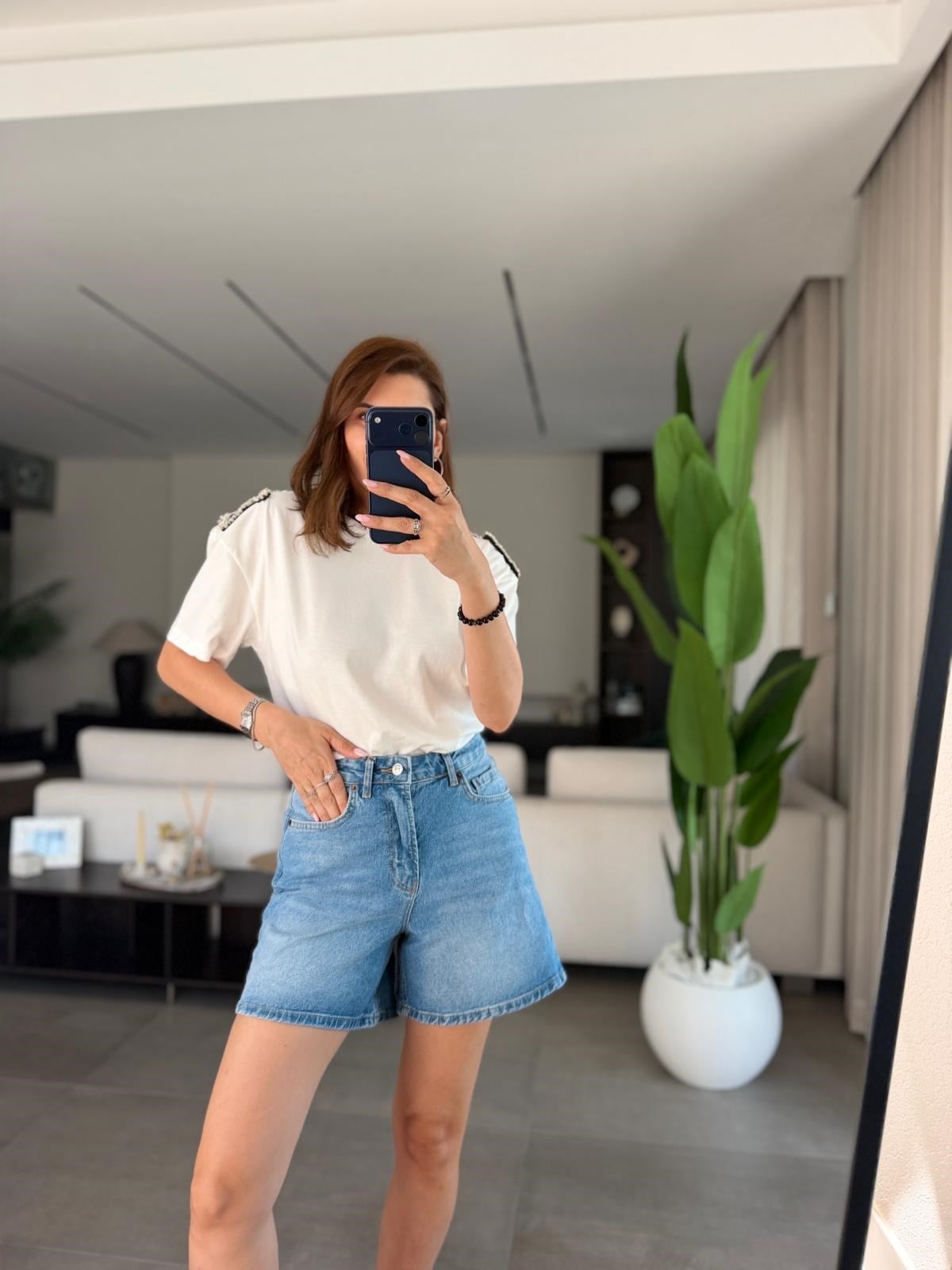 Mavi Zr Kısa Jean Şort