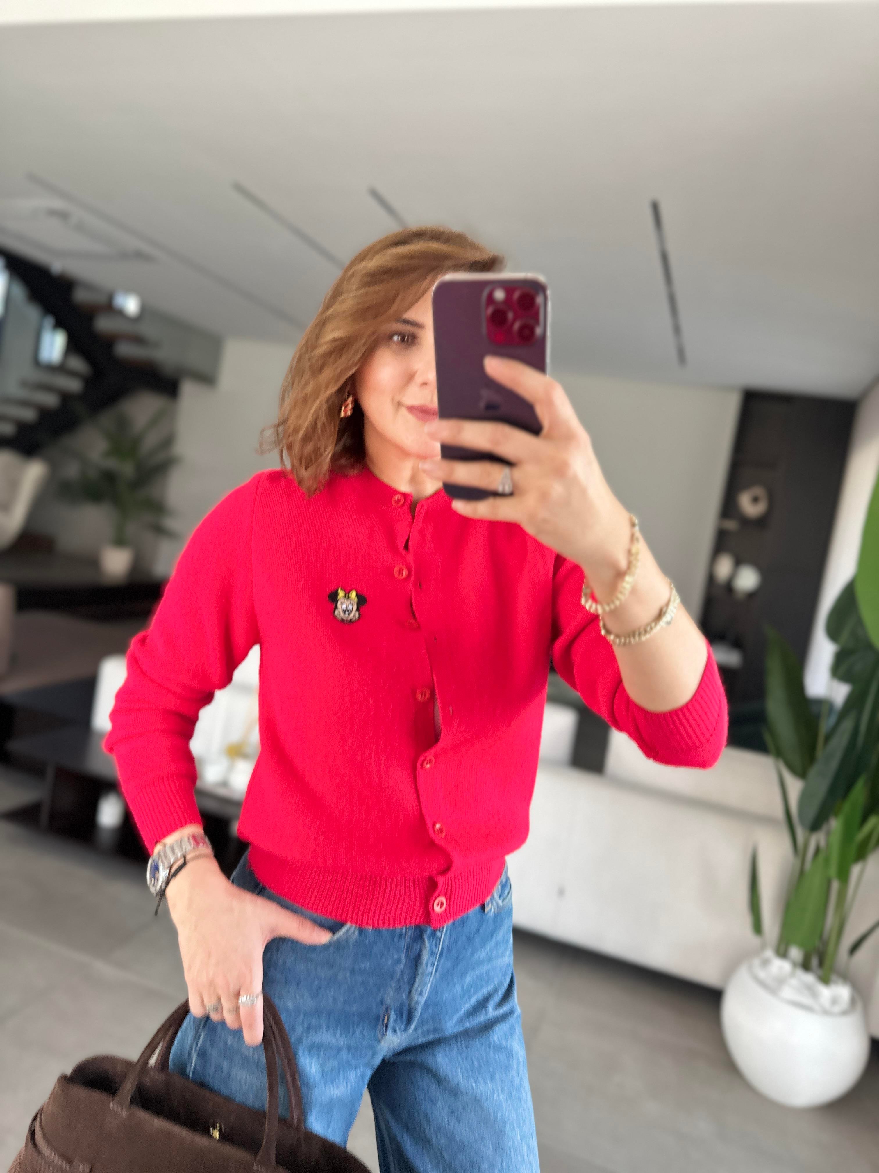Mickey Baskılı Hırka