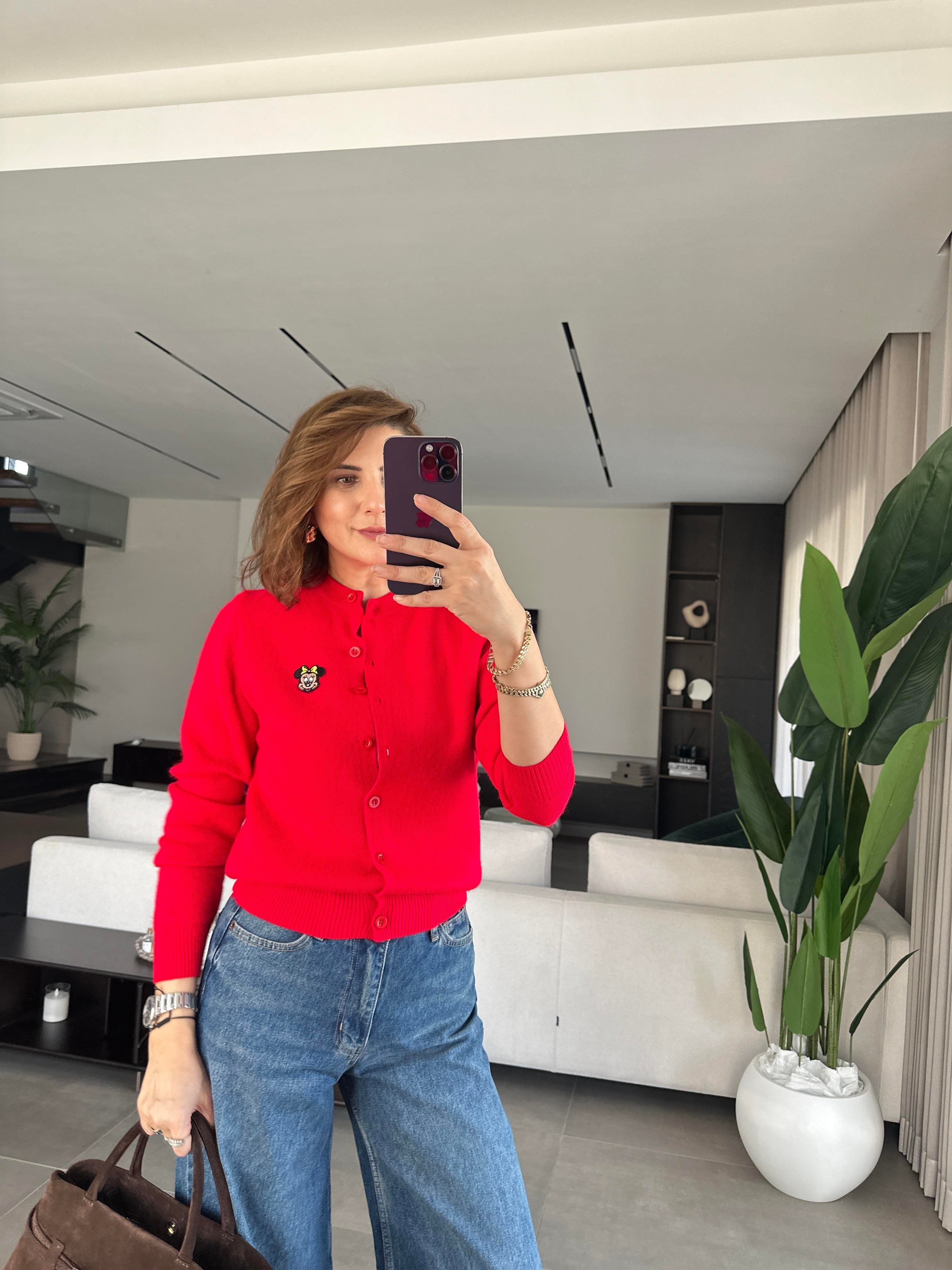 Mickey Baskılı Hırka