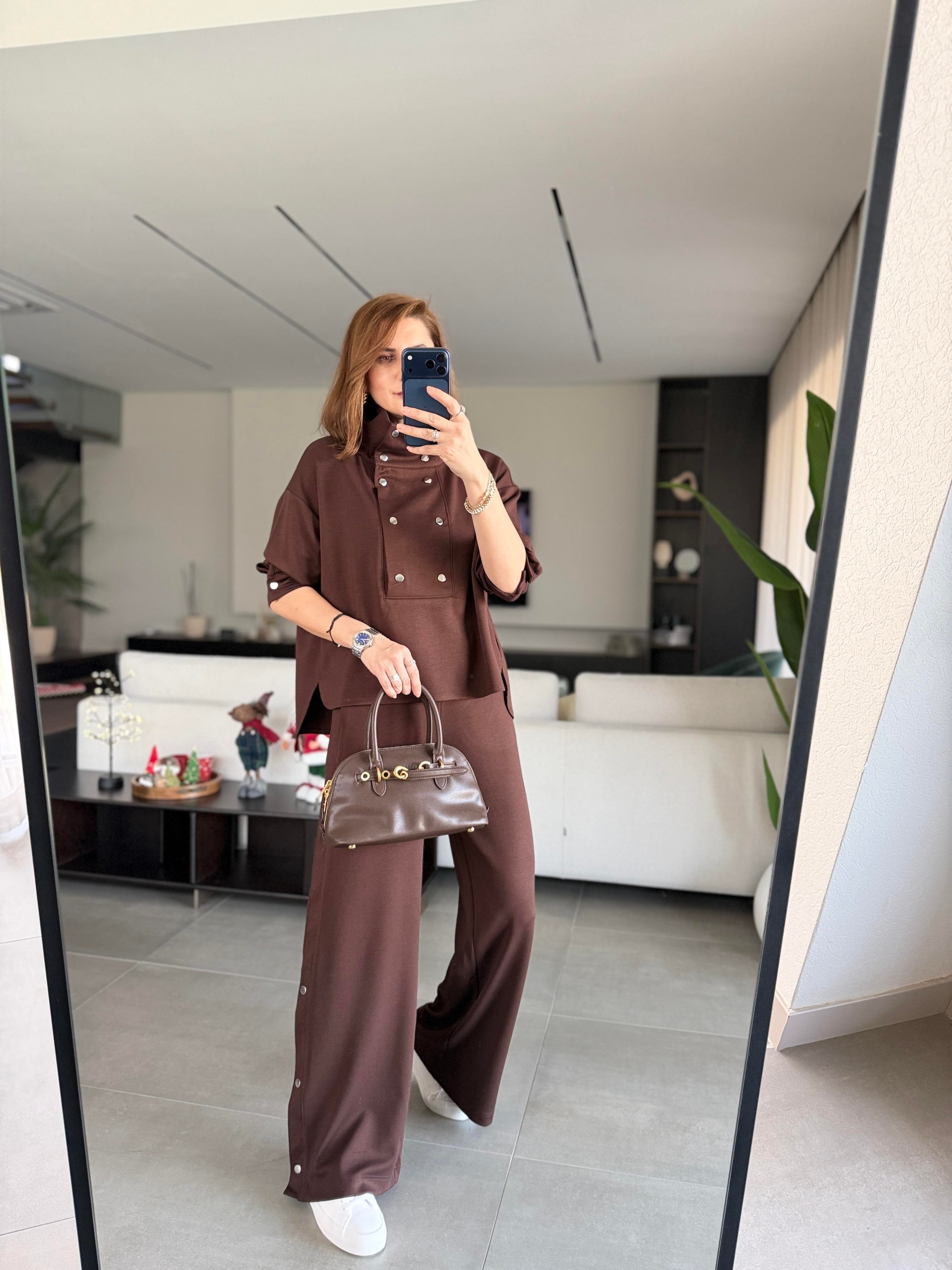 Modal Çıtçıtlı Pantolon Takım