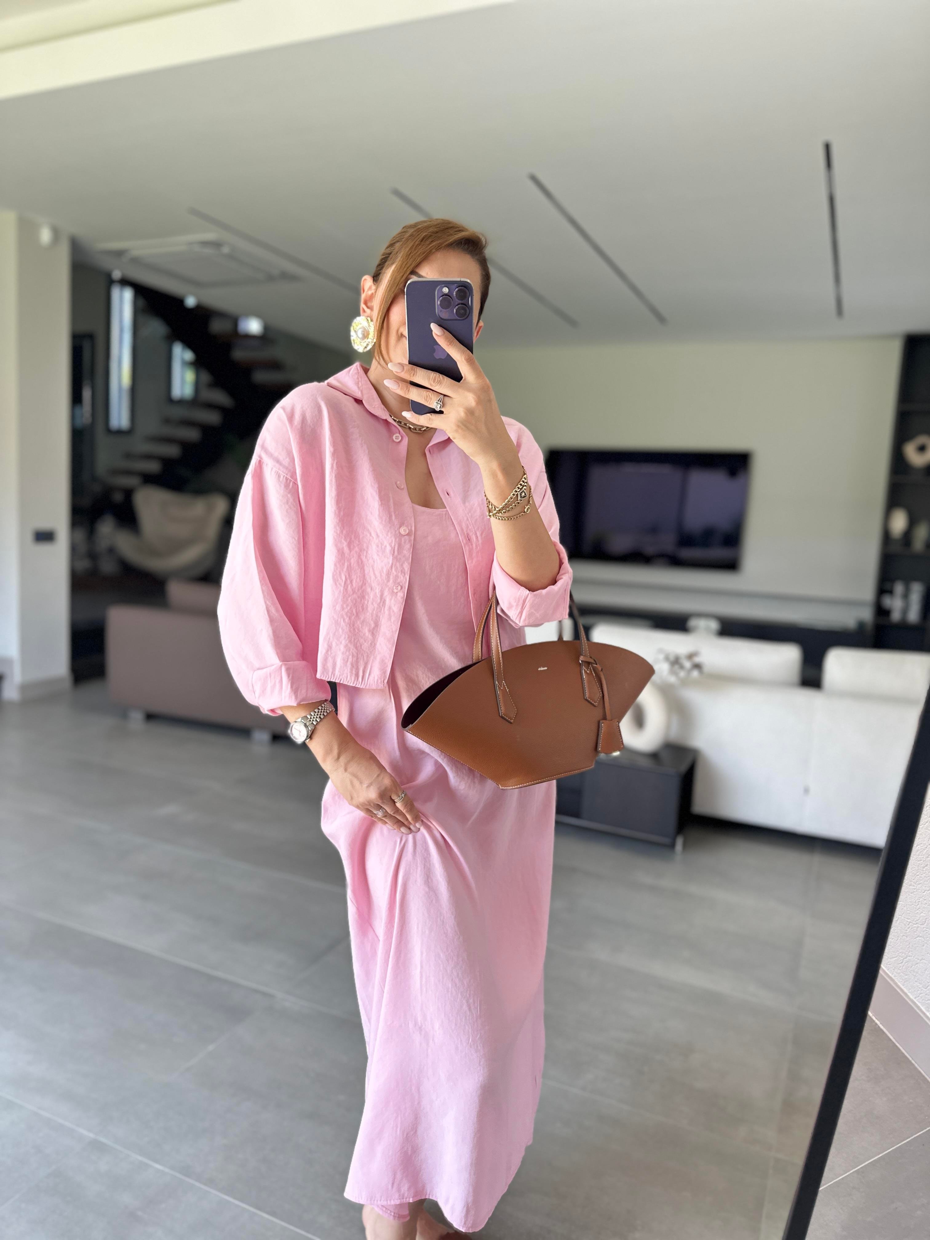Modal Pensli Gömlek Elbise Takım