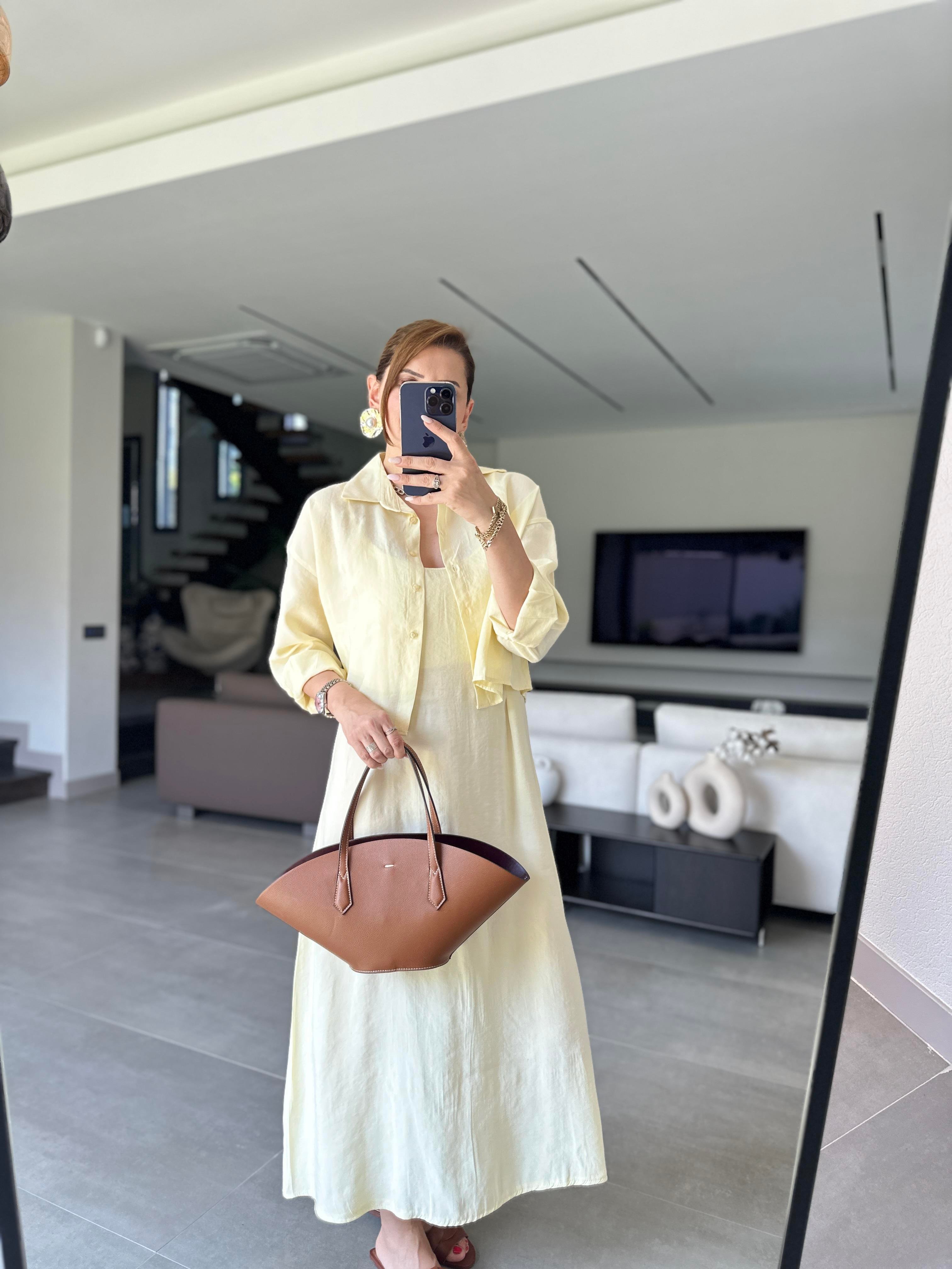 Modal Pensli Gömlek Elbise Takım