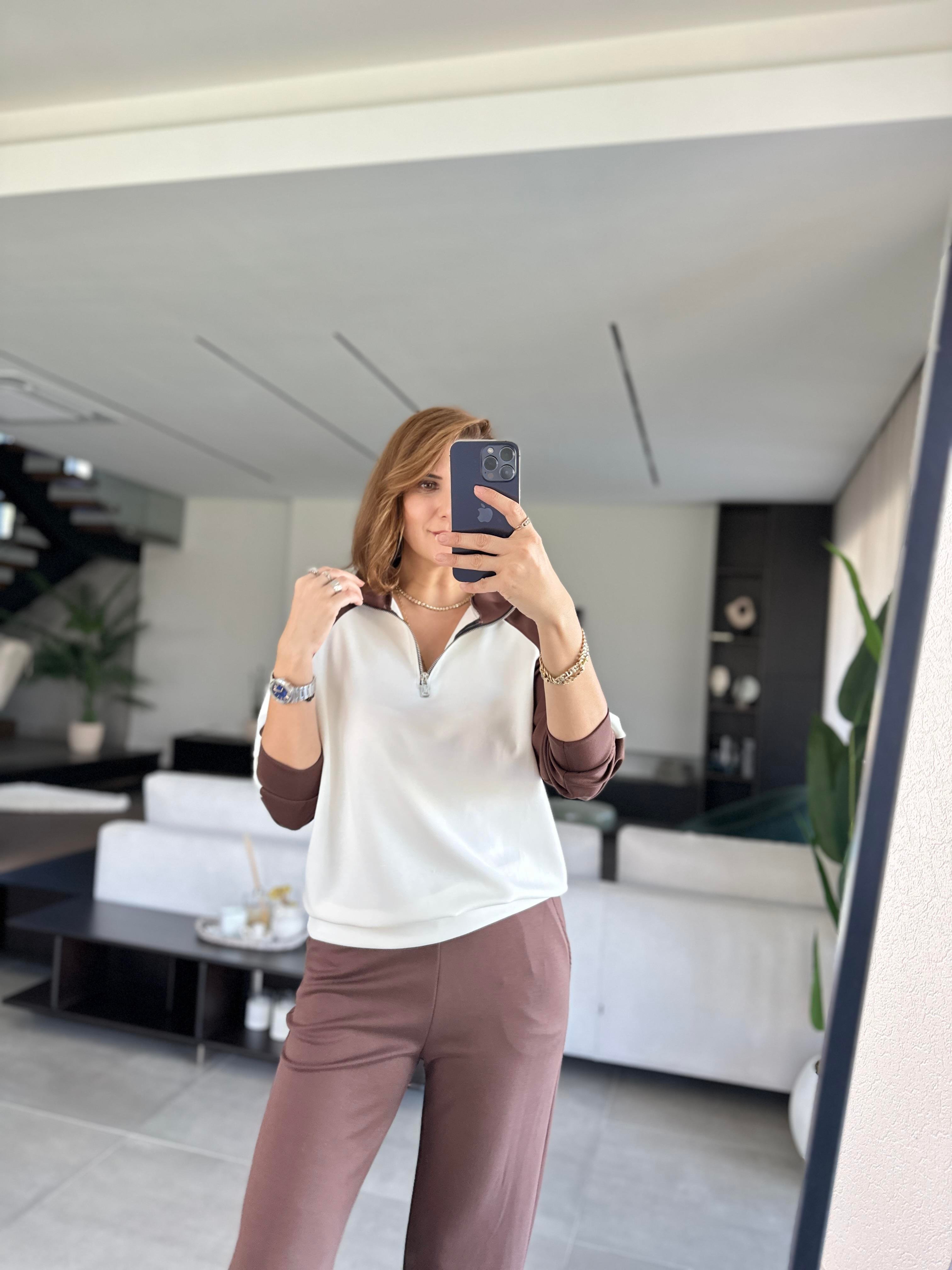 Modal Yaka Fermuarlı Takım