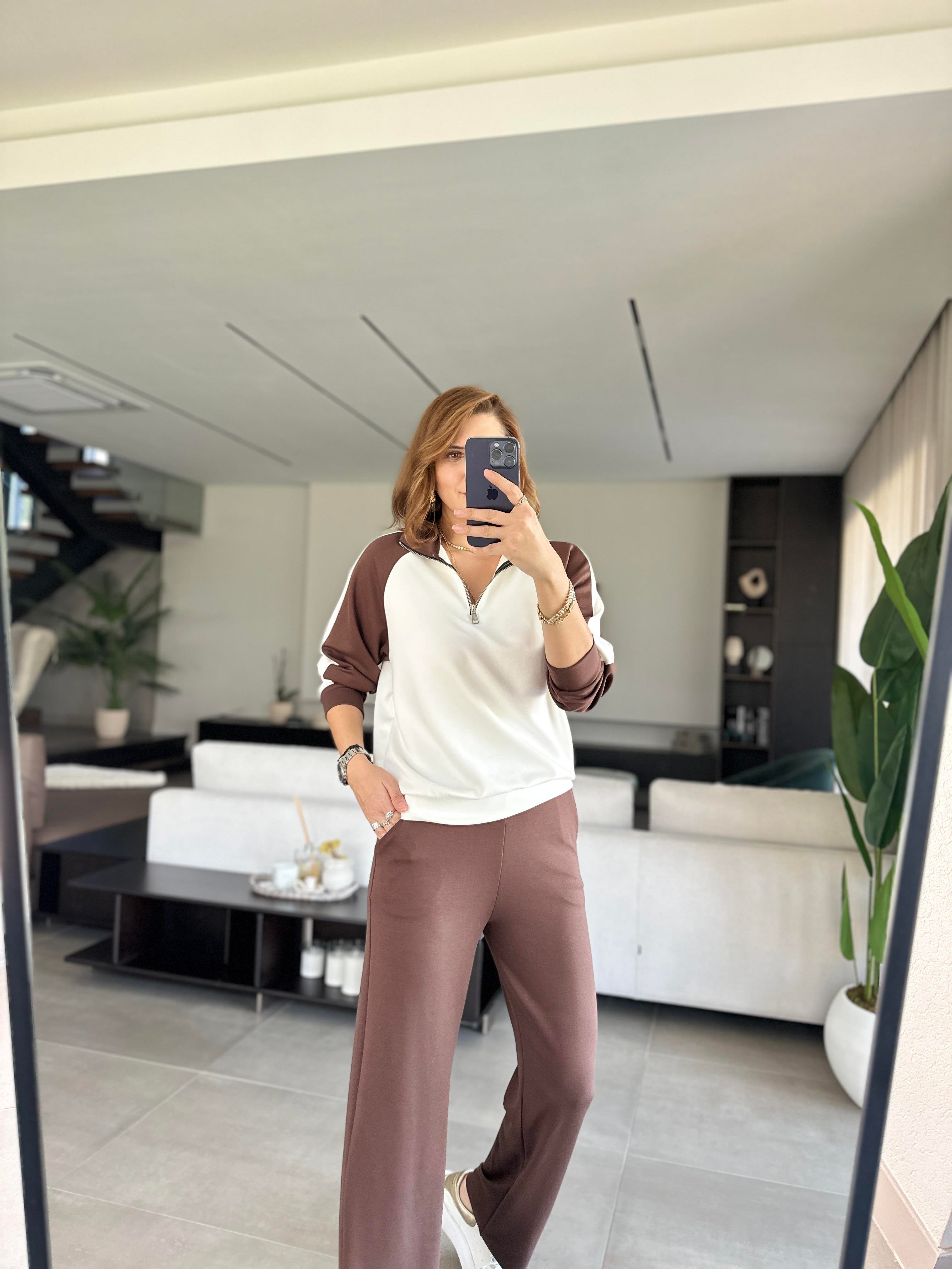 Modal Yaka Fermuarlı Takım