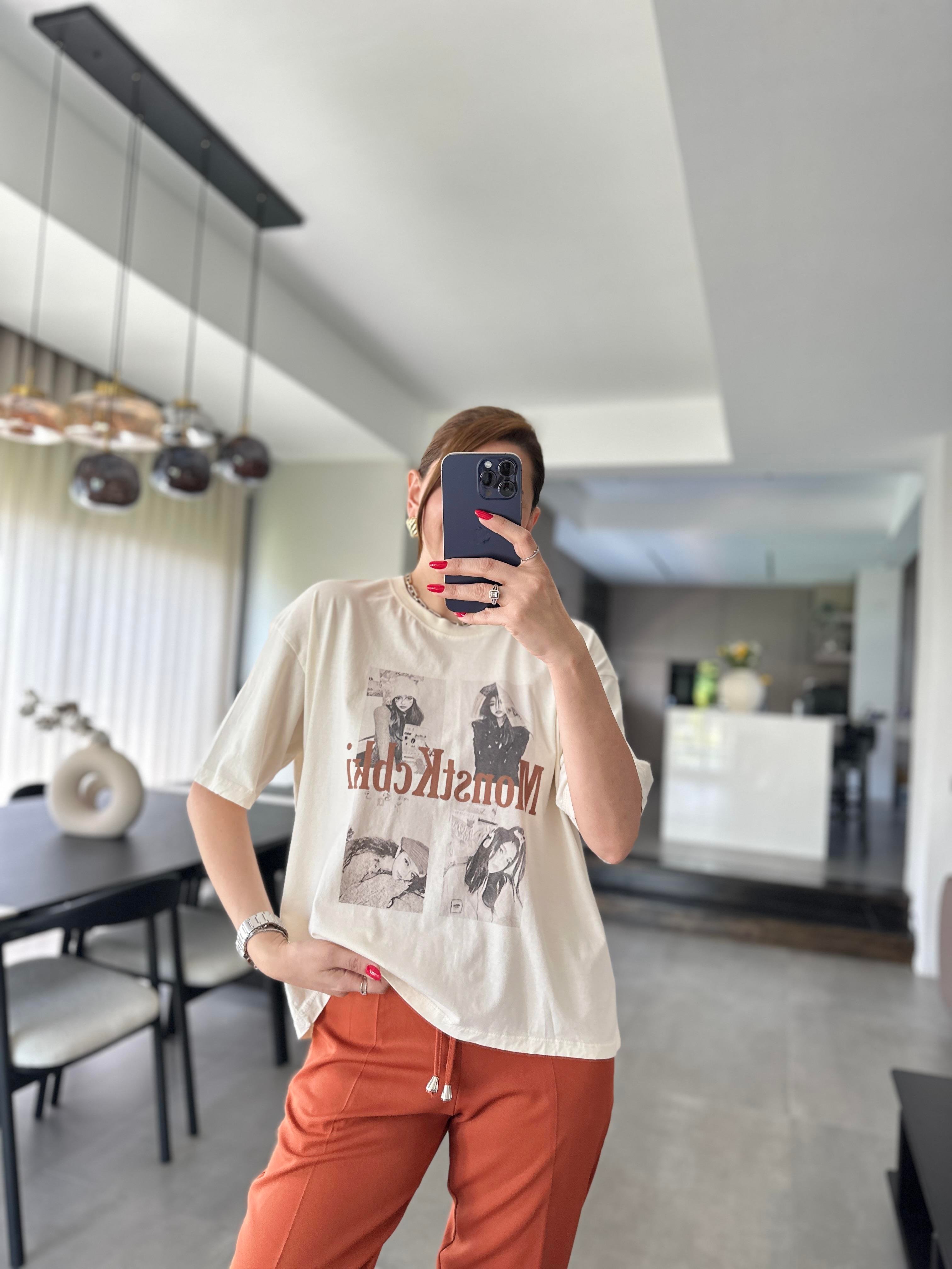 Monst Baskılı T-shirt