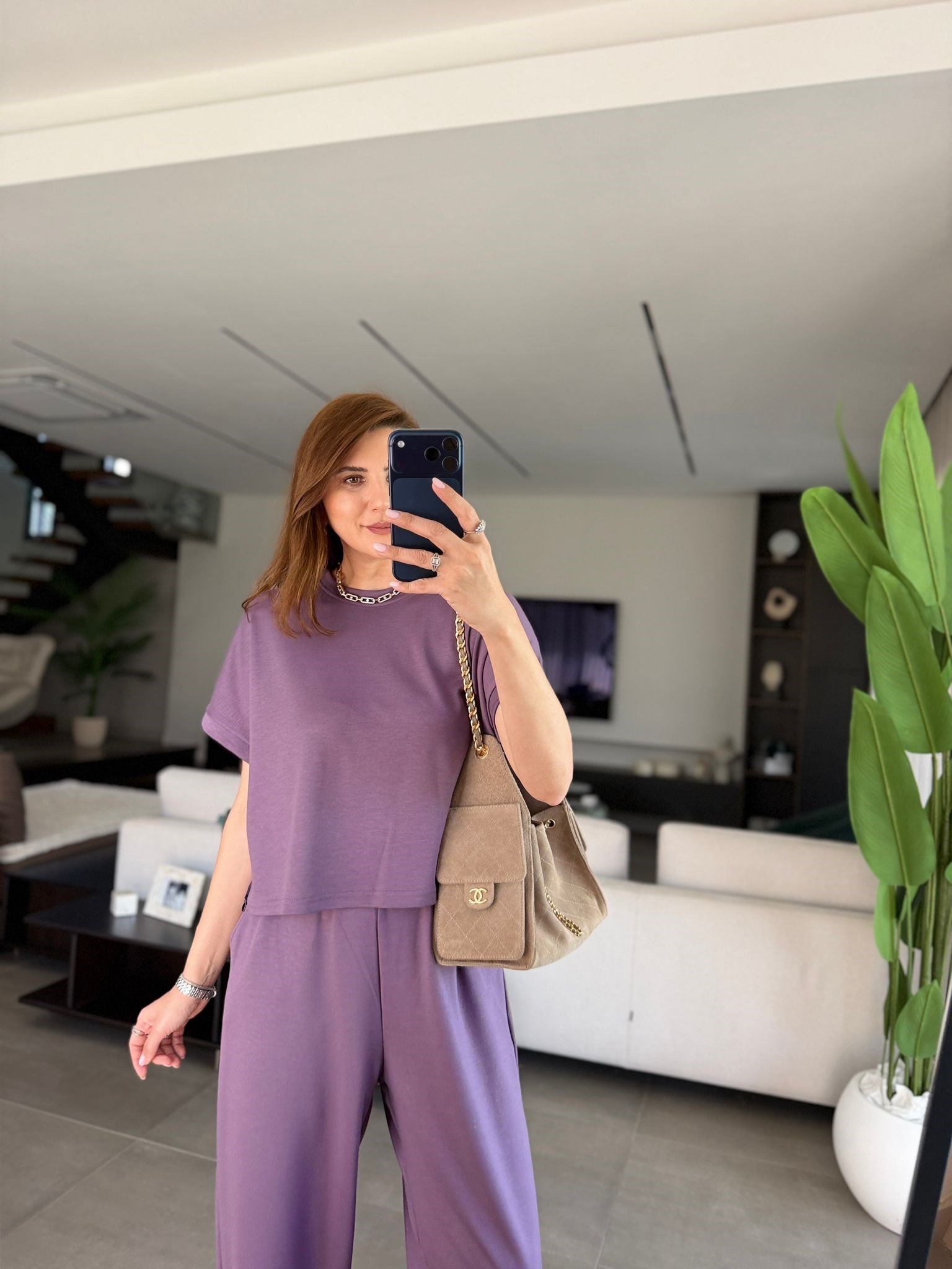 Mor Şalvar Takım