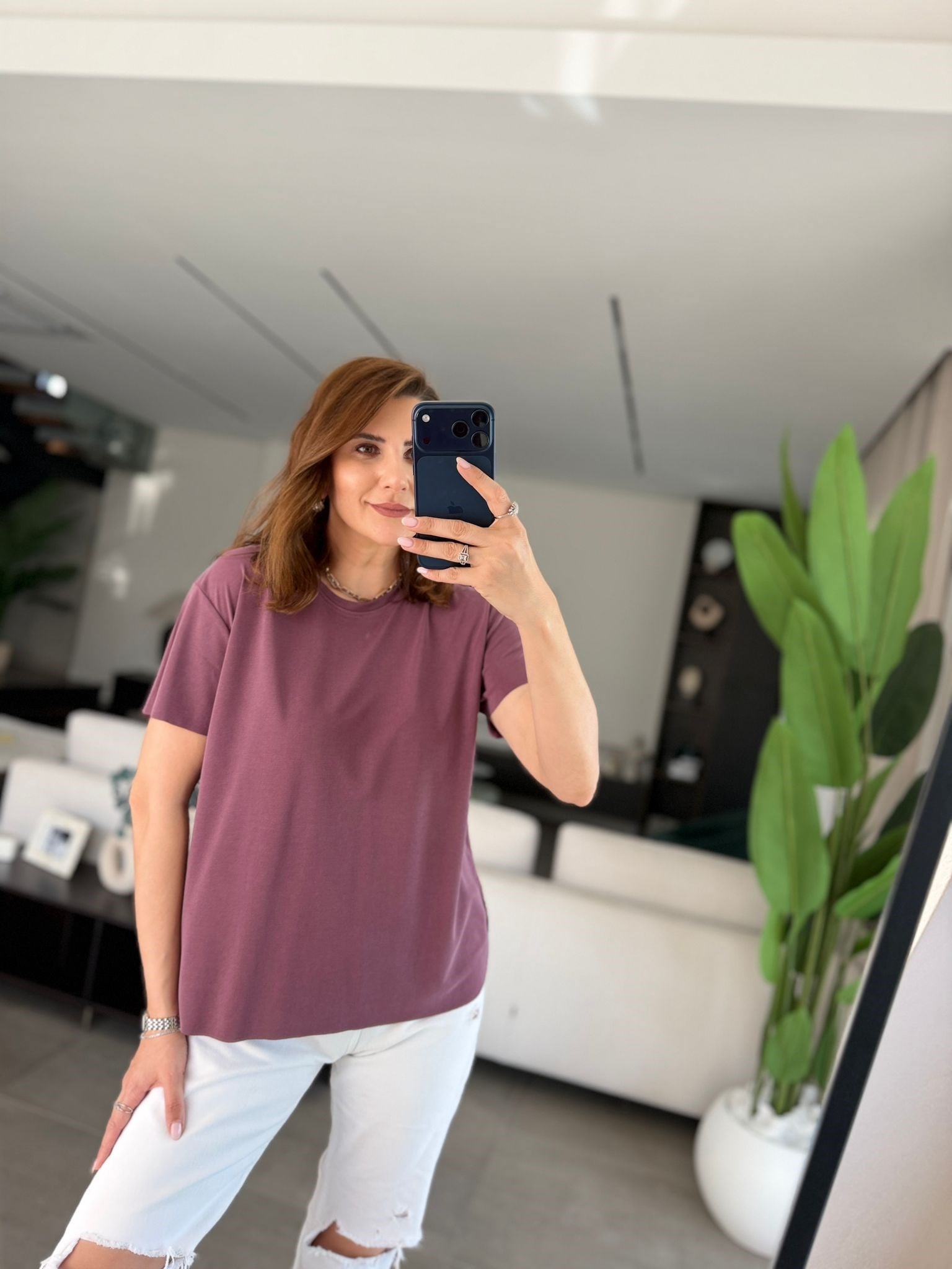 Mürdüm Bisiklet Yaka Oys T-shirt