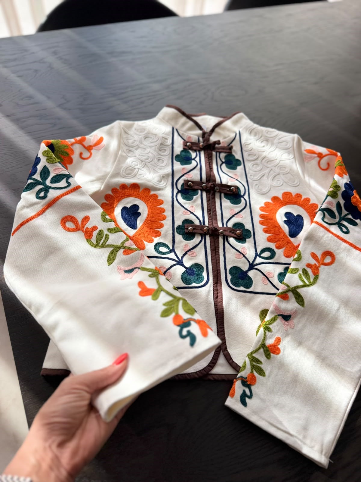 Nakışlı Etnik Desen Ceket