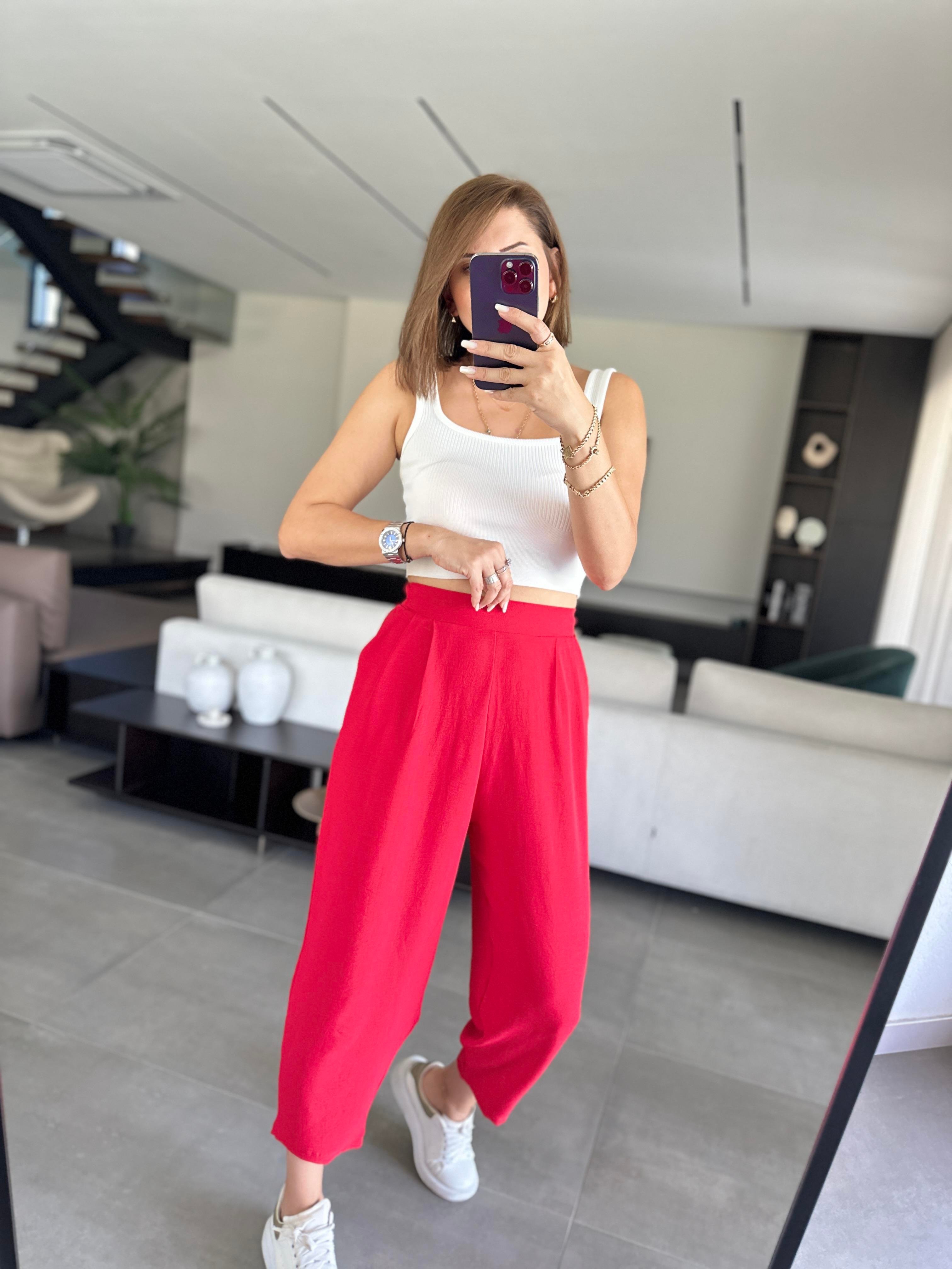 Nar Çiçeği Ayrobin Harem Pantolon