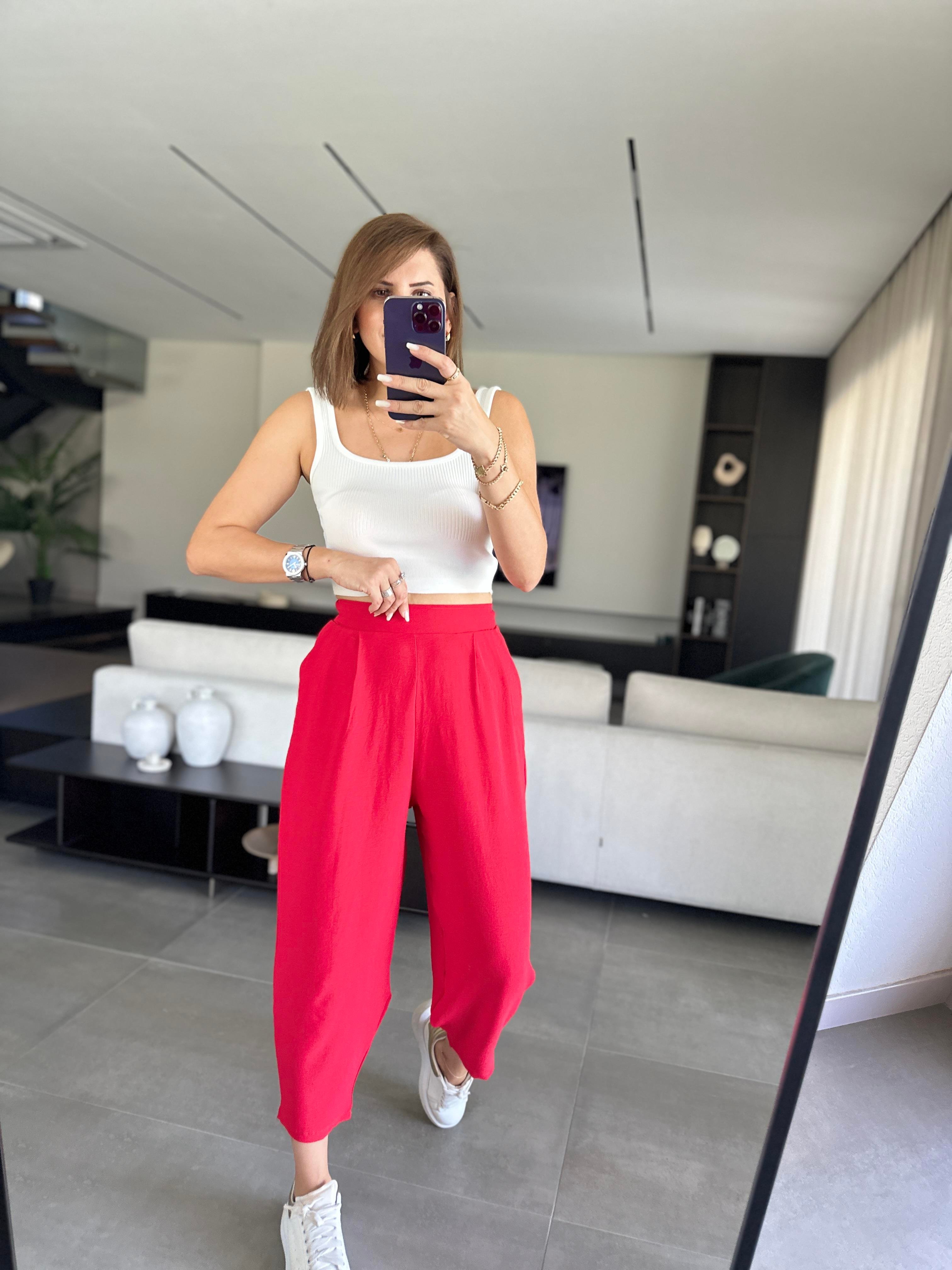 Nar Çiçeği Ayrobin Harem Pantolon