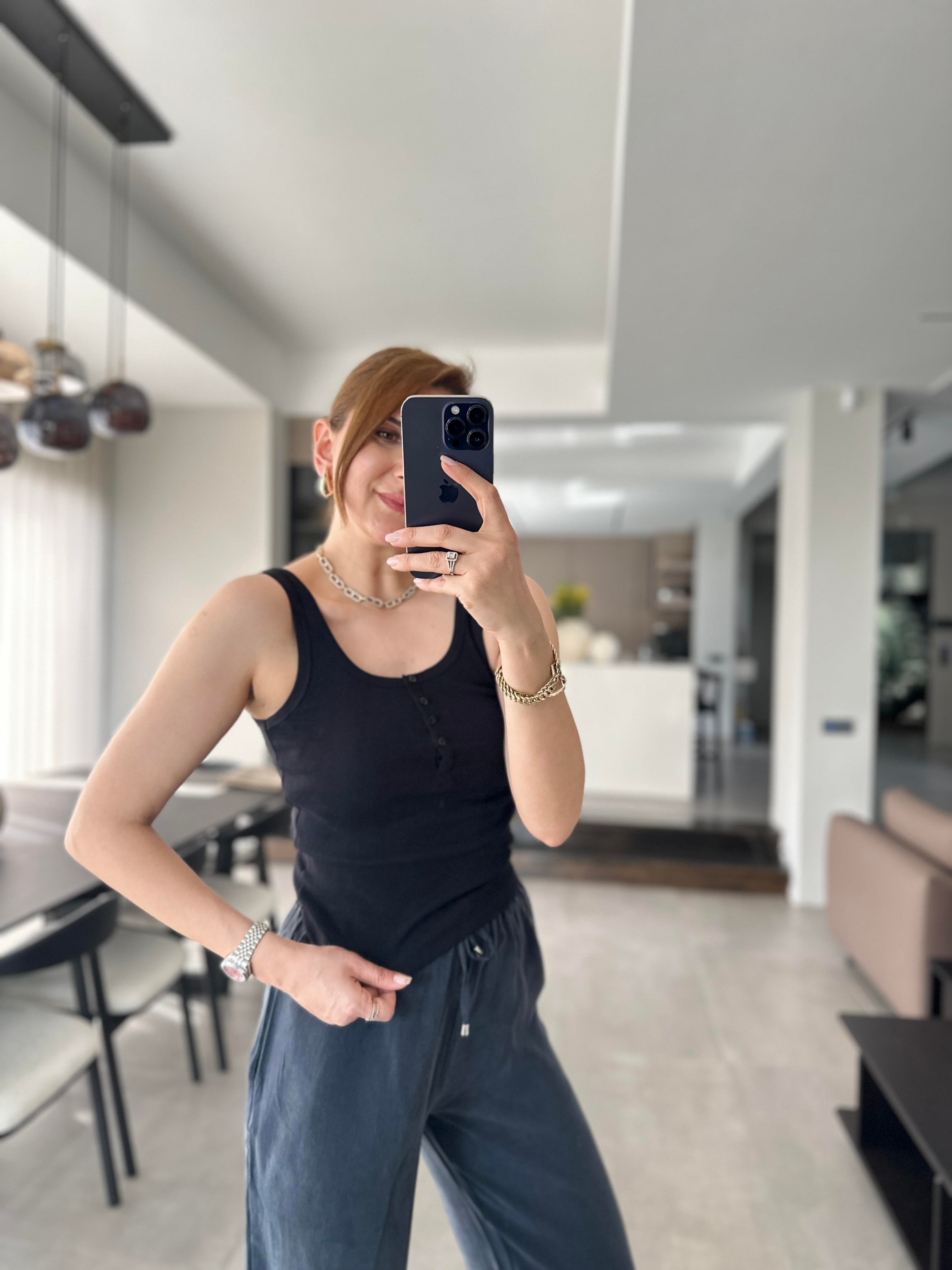 Önden Düğmeli Atlet