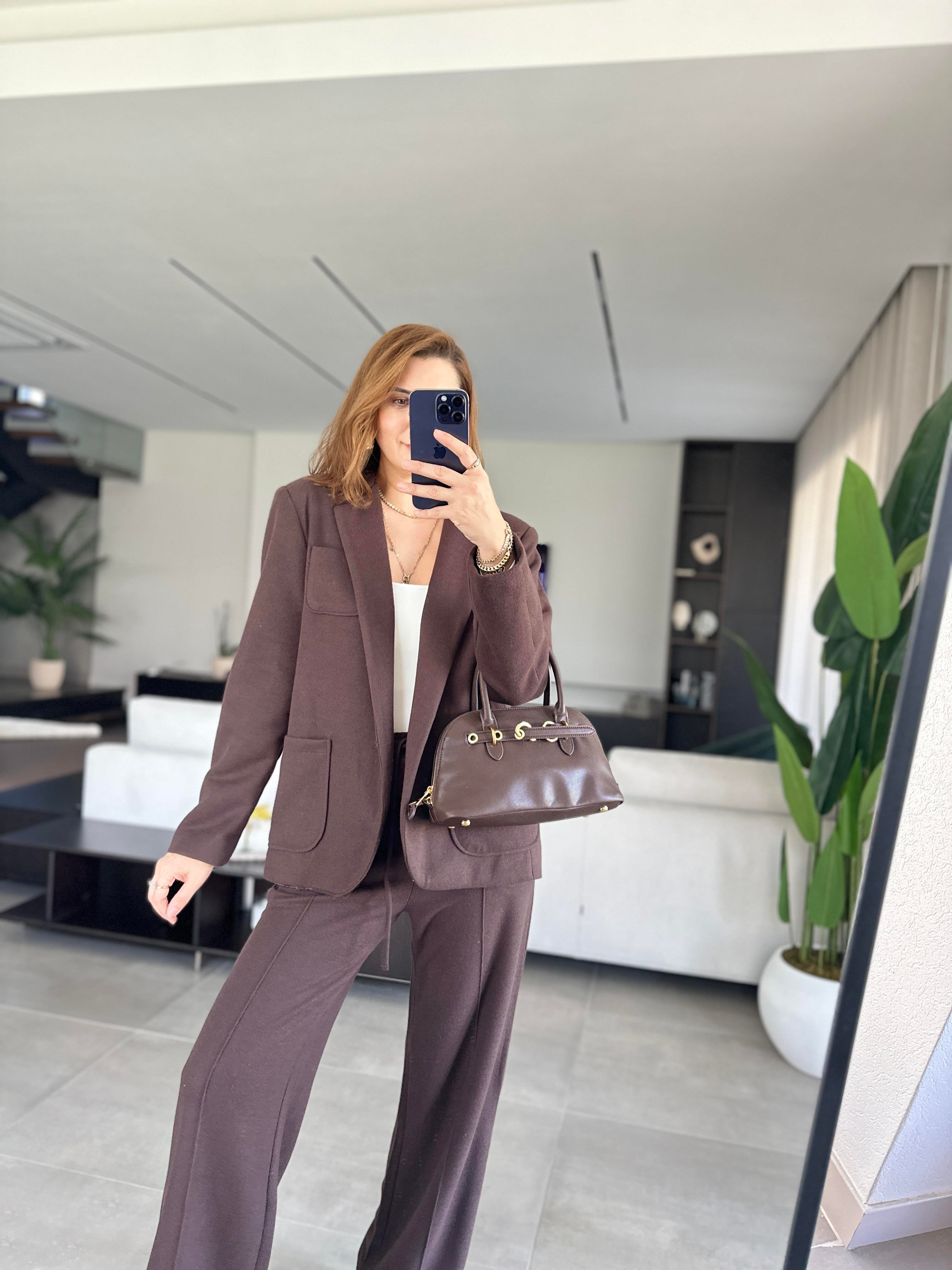 Örme Blazer Ceket Takım