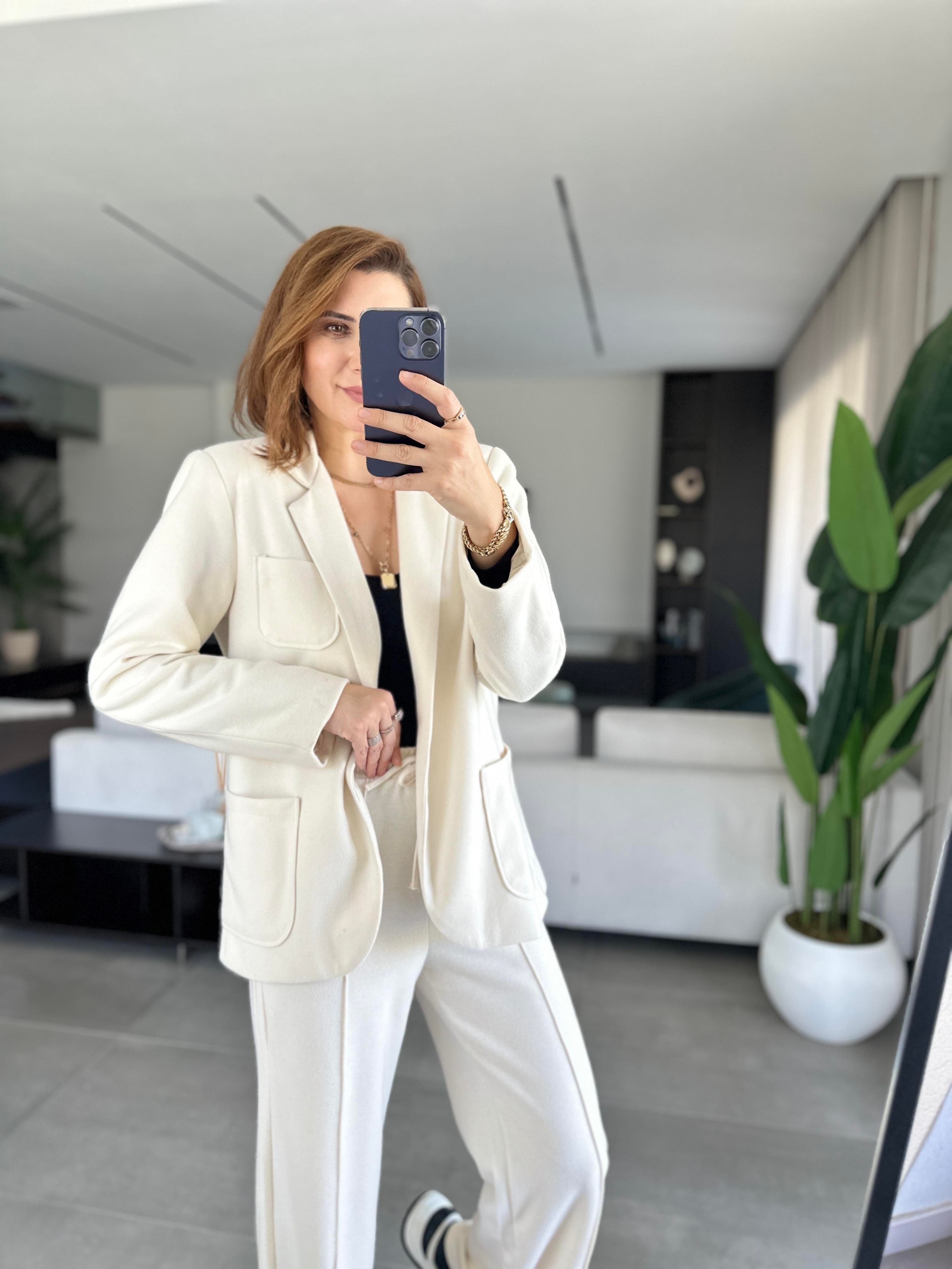 Örme Blazer Ceket Takım