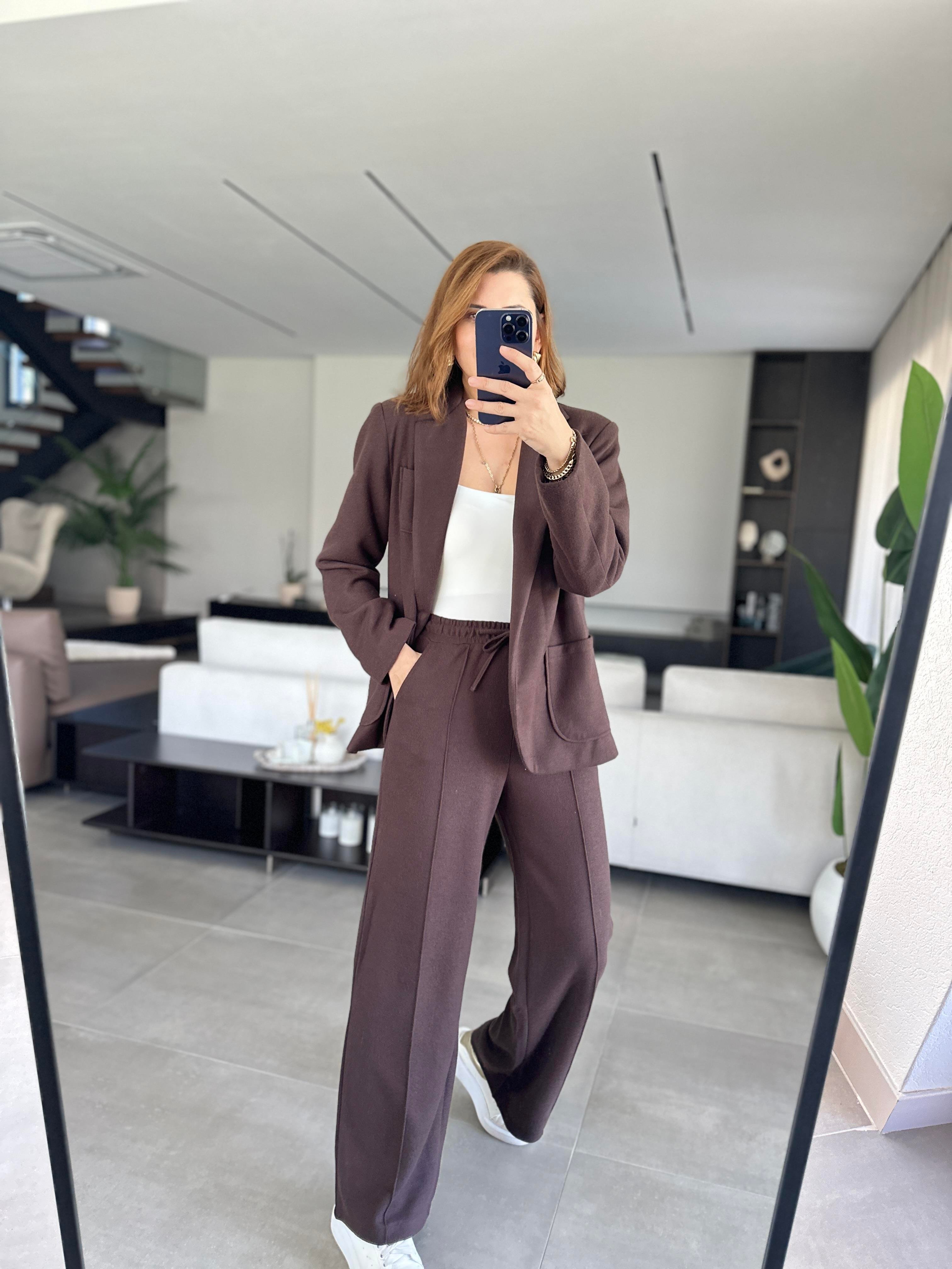 Örme Blazer Ceket Takım