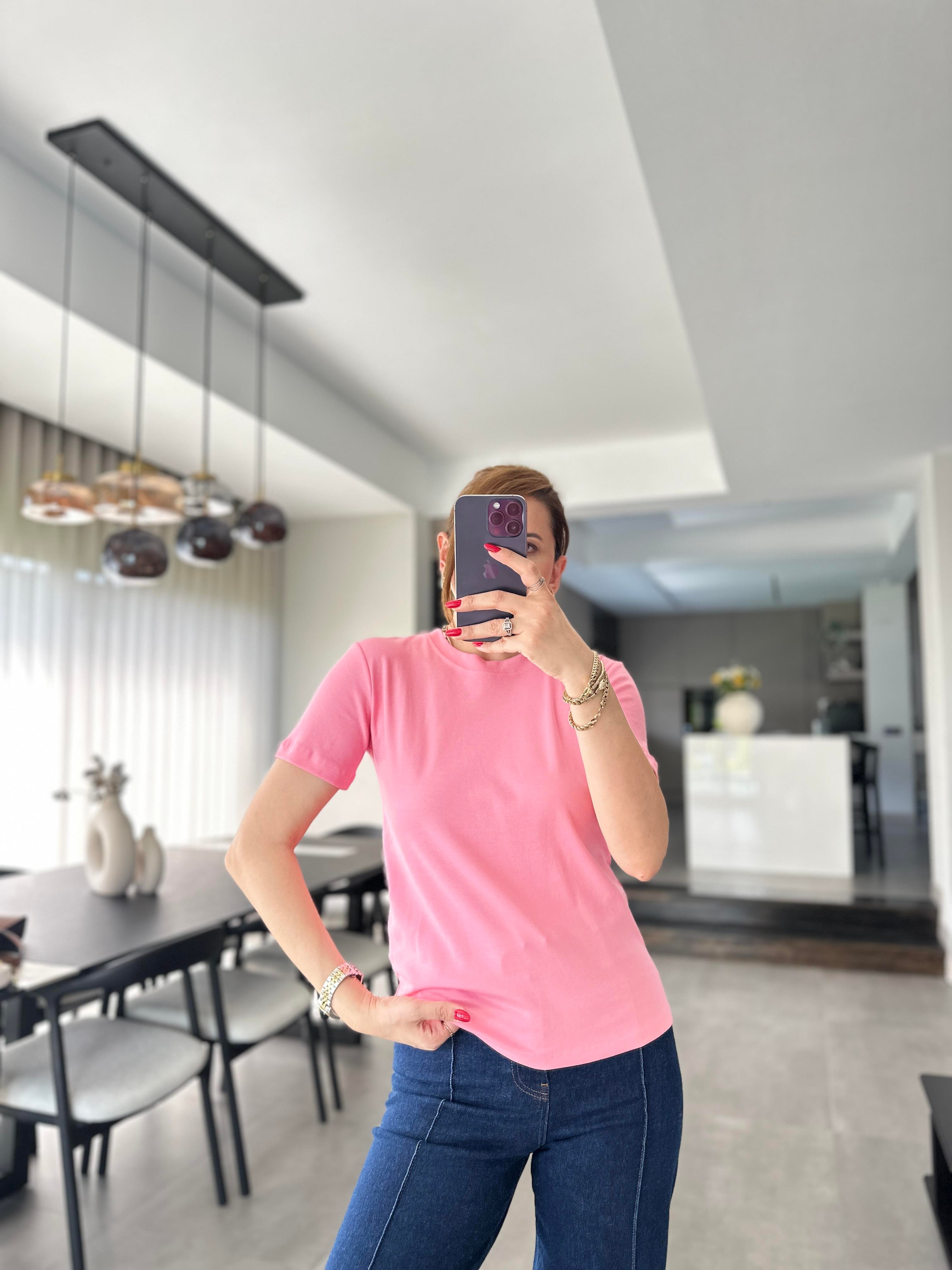 Pembe Alle Mas T-shirt