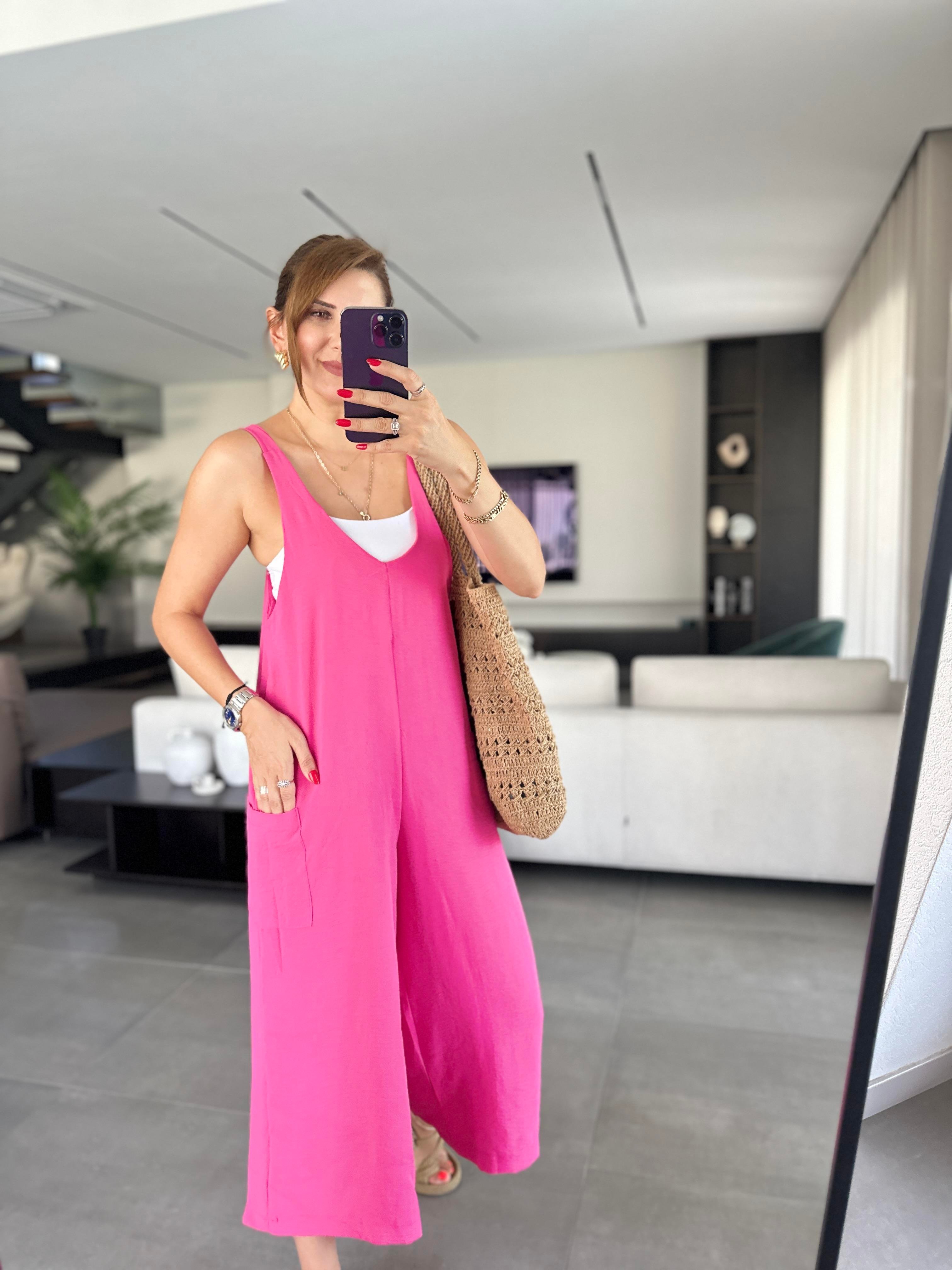 Pembe Ayrobin Cepli Tulum