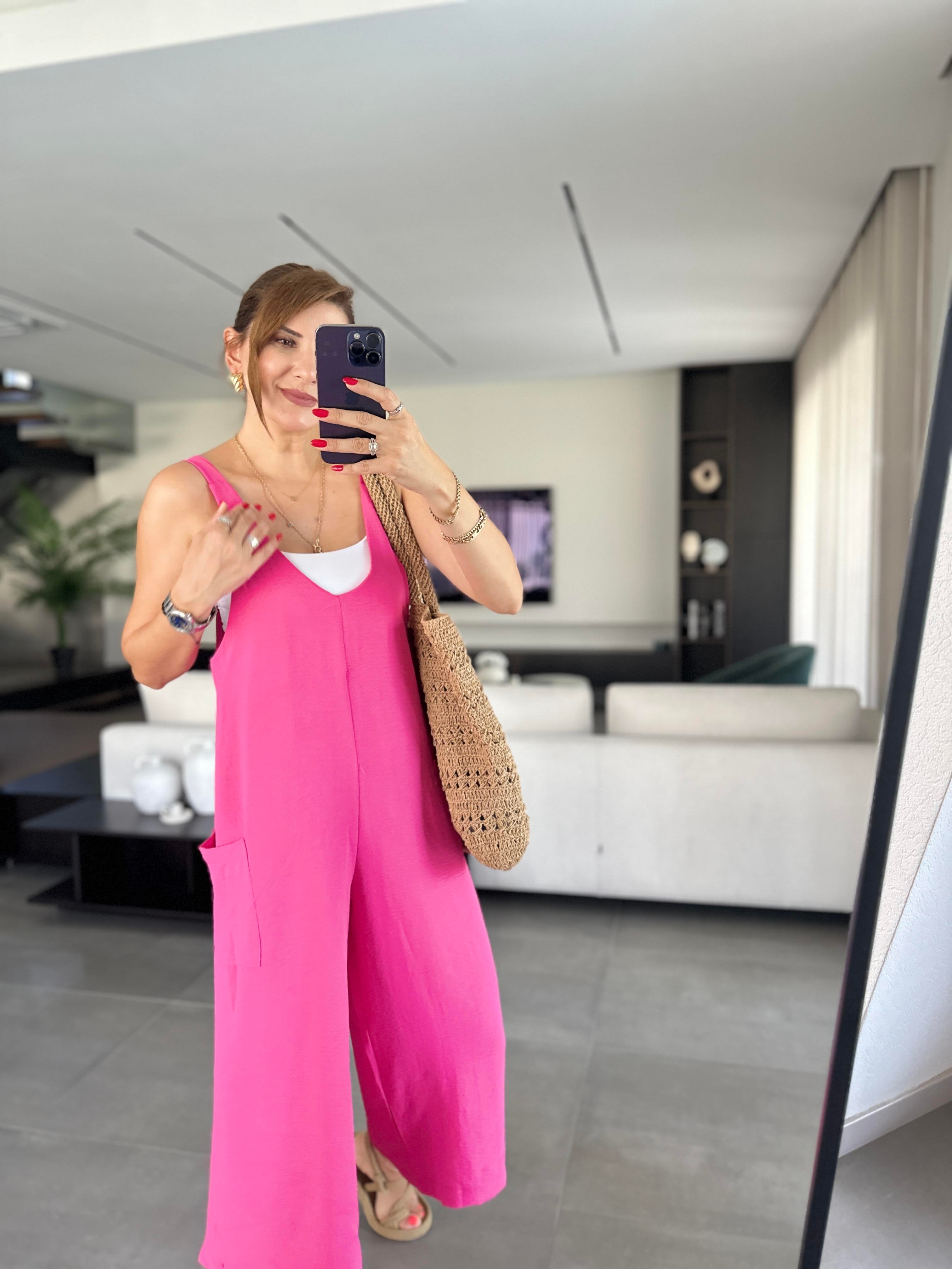 Pembe Ayrobin Cepli Tulum