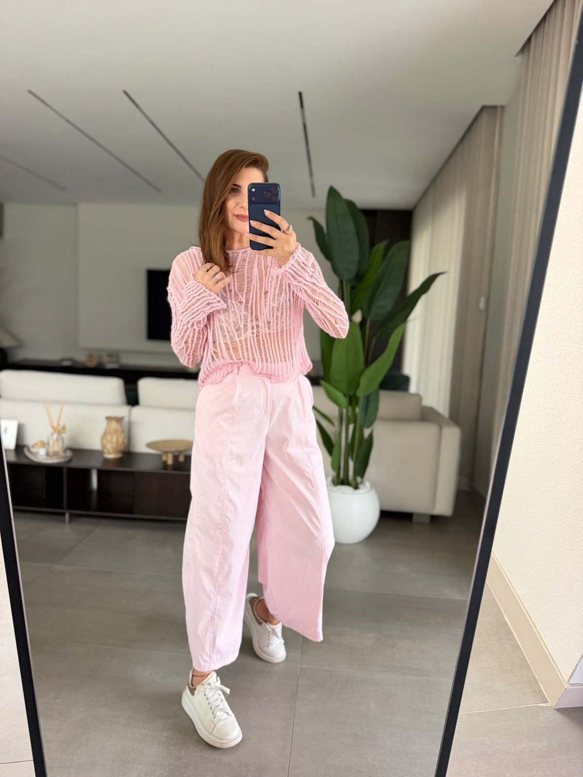 Pembe Taşlı Pantolon