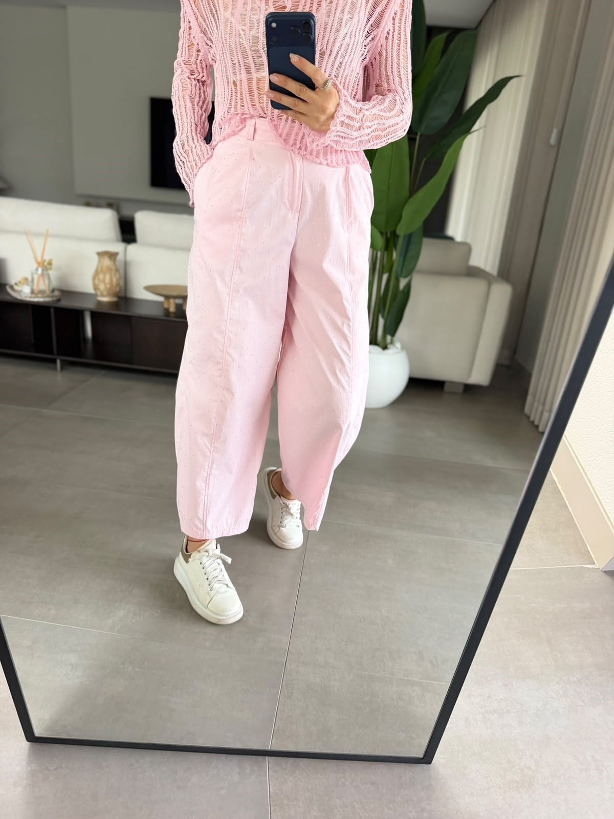 Pembe Taşlı Pantolon