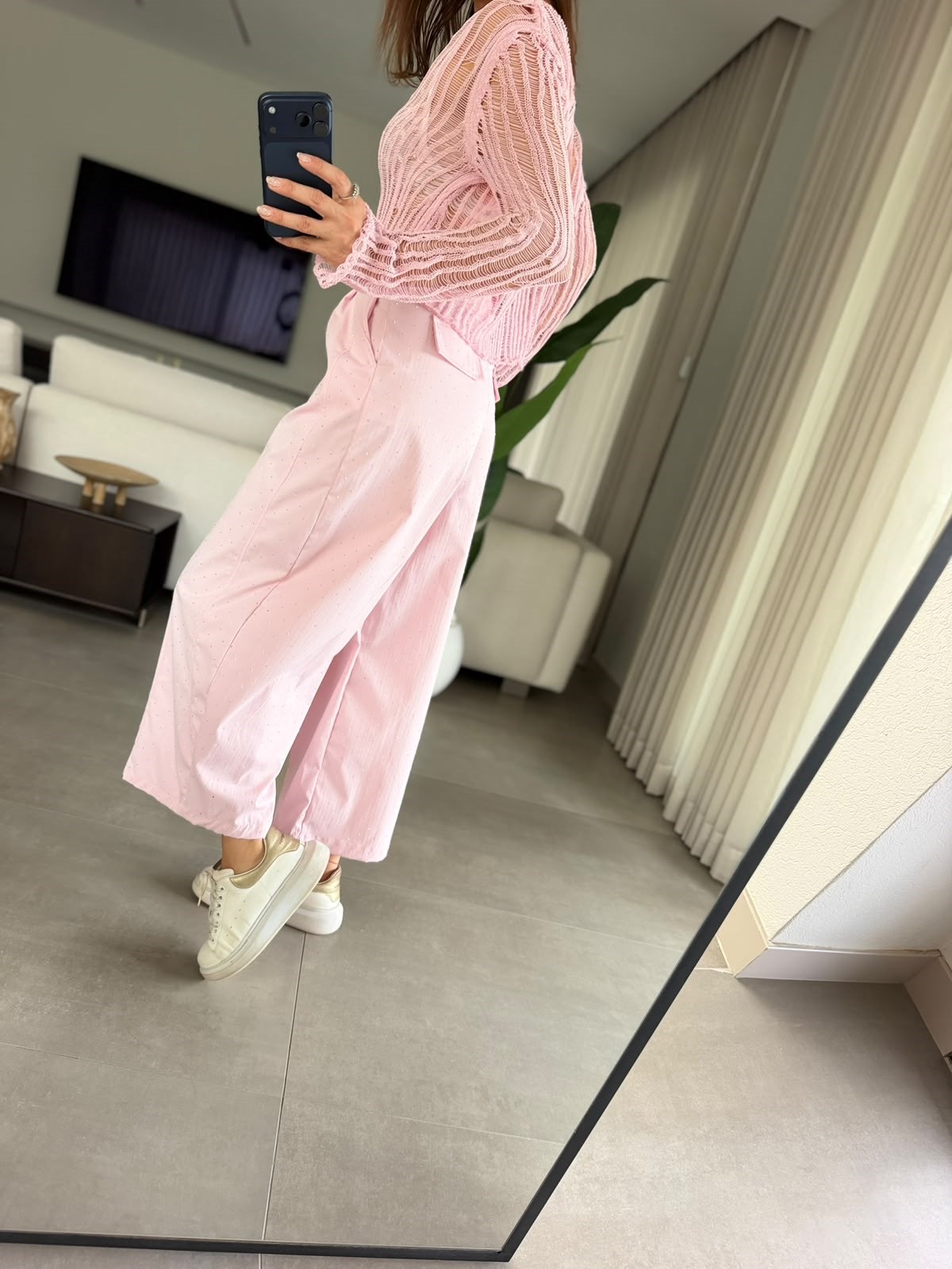 Pembe Taşlı Pantolon