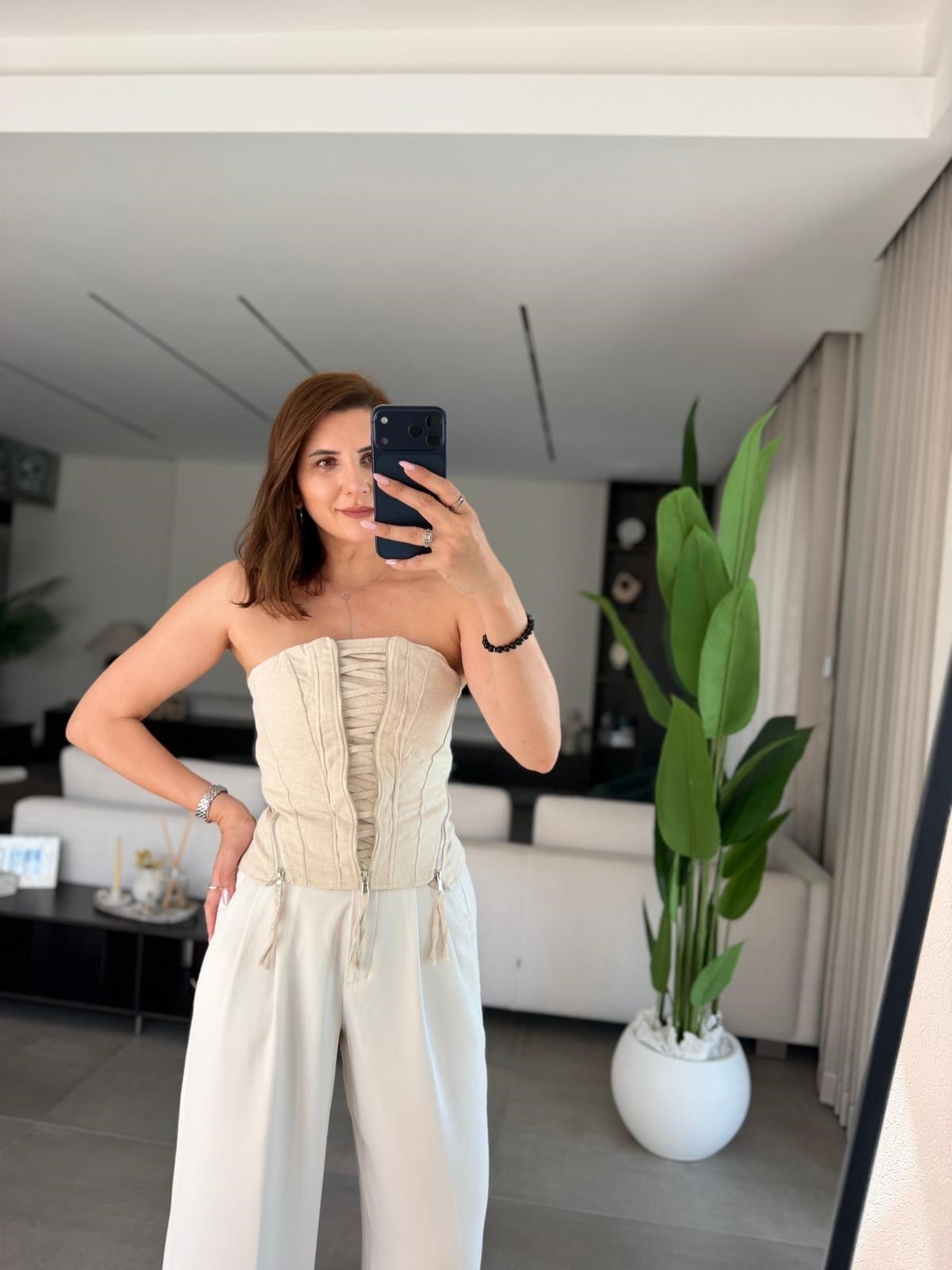 Premium Fermuarlı Büstiyer