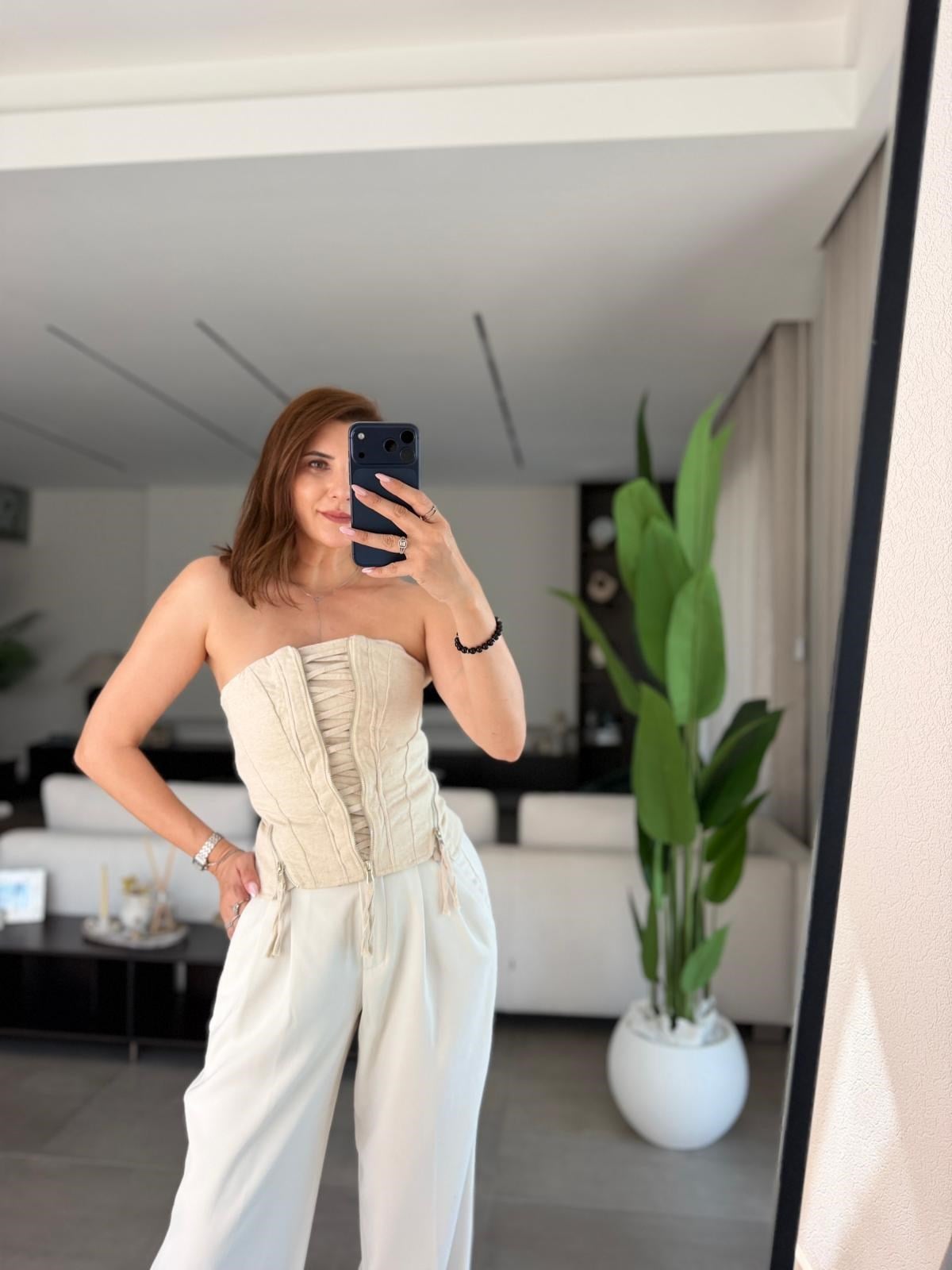 Premium Fermuarlı Büstiyer