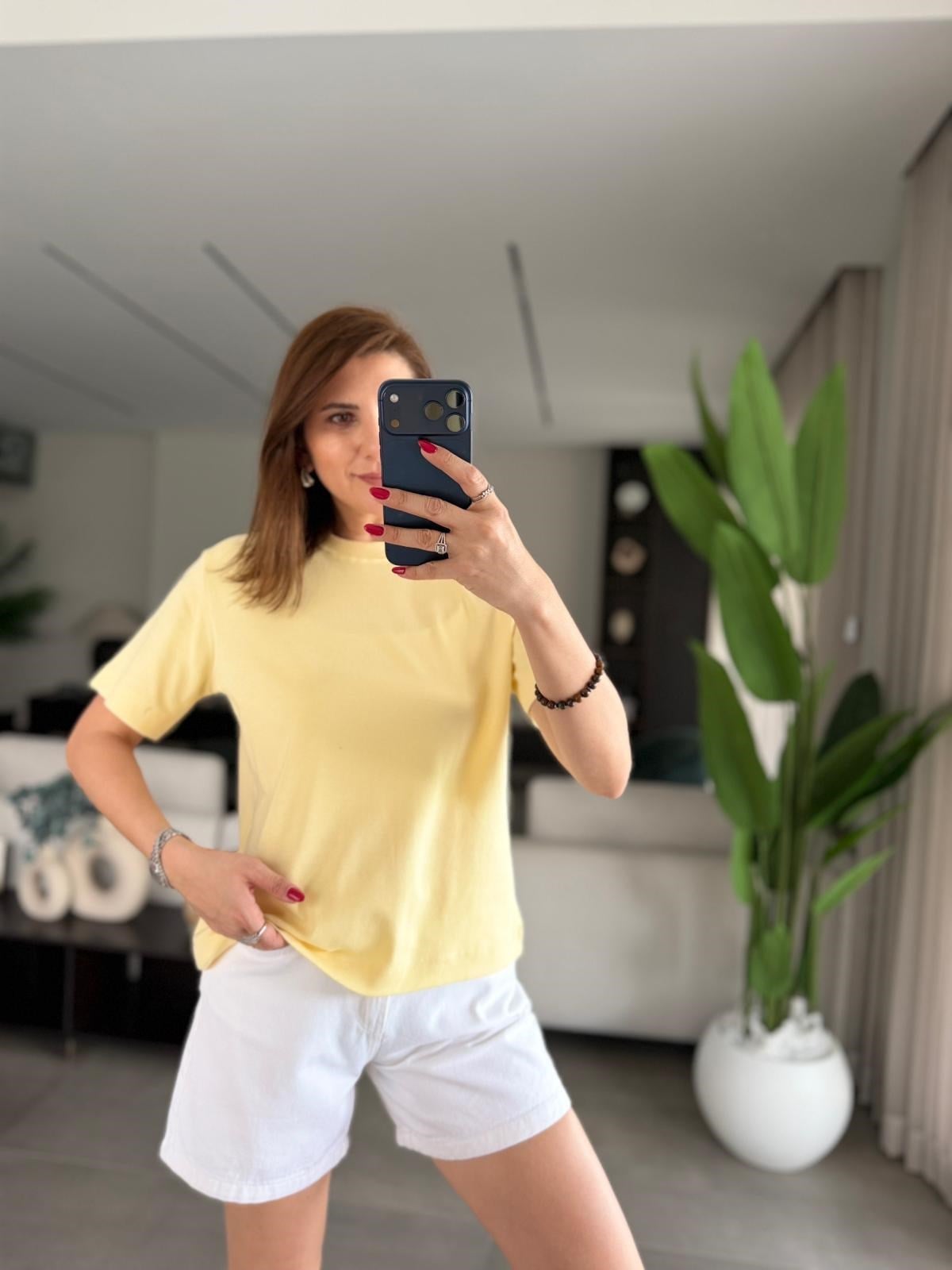 Sarı Cos Basic T-shirt