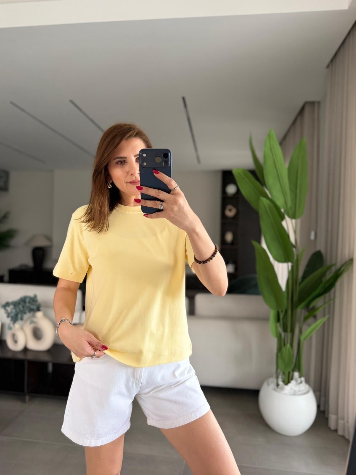 Sarı Cos Basic T-shirt