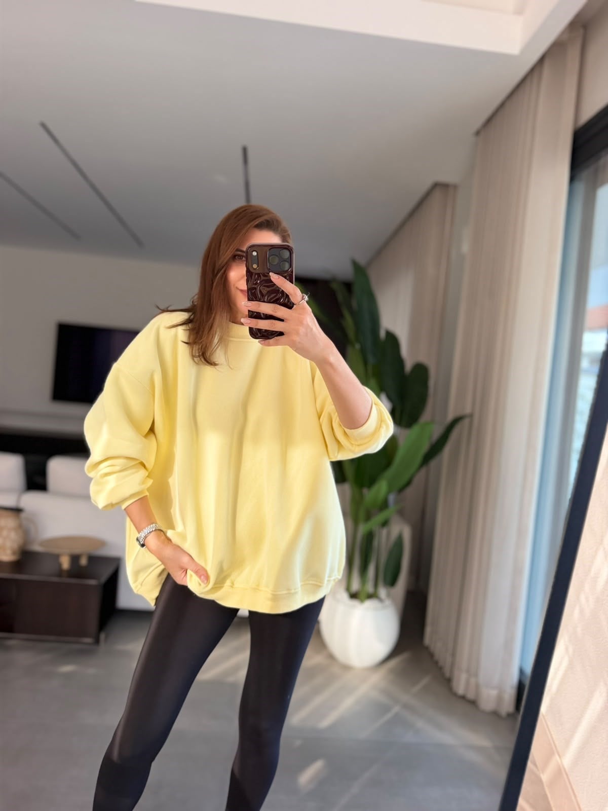 Sarı Salaş Basic Sweatshırt