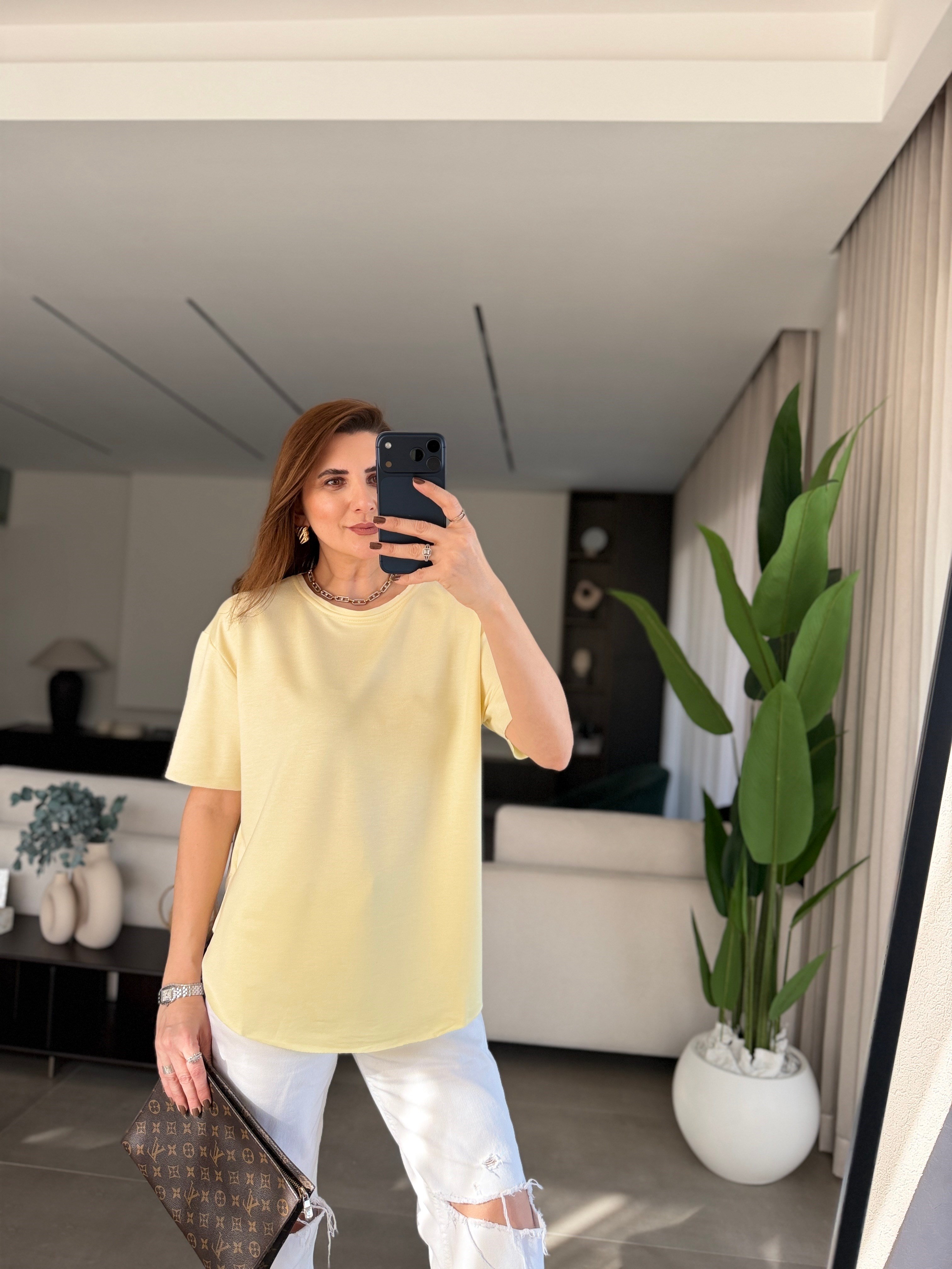 Sarı Versa Basic T-shirt