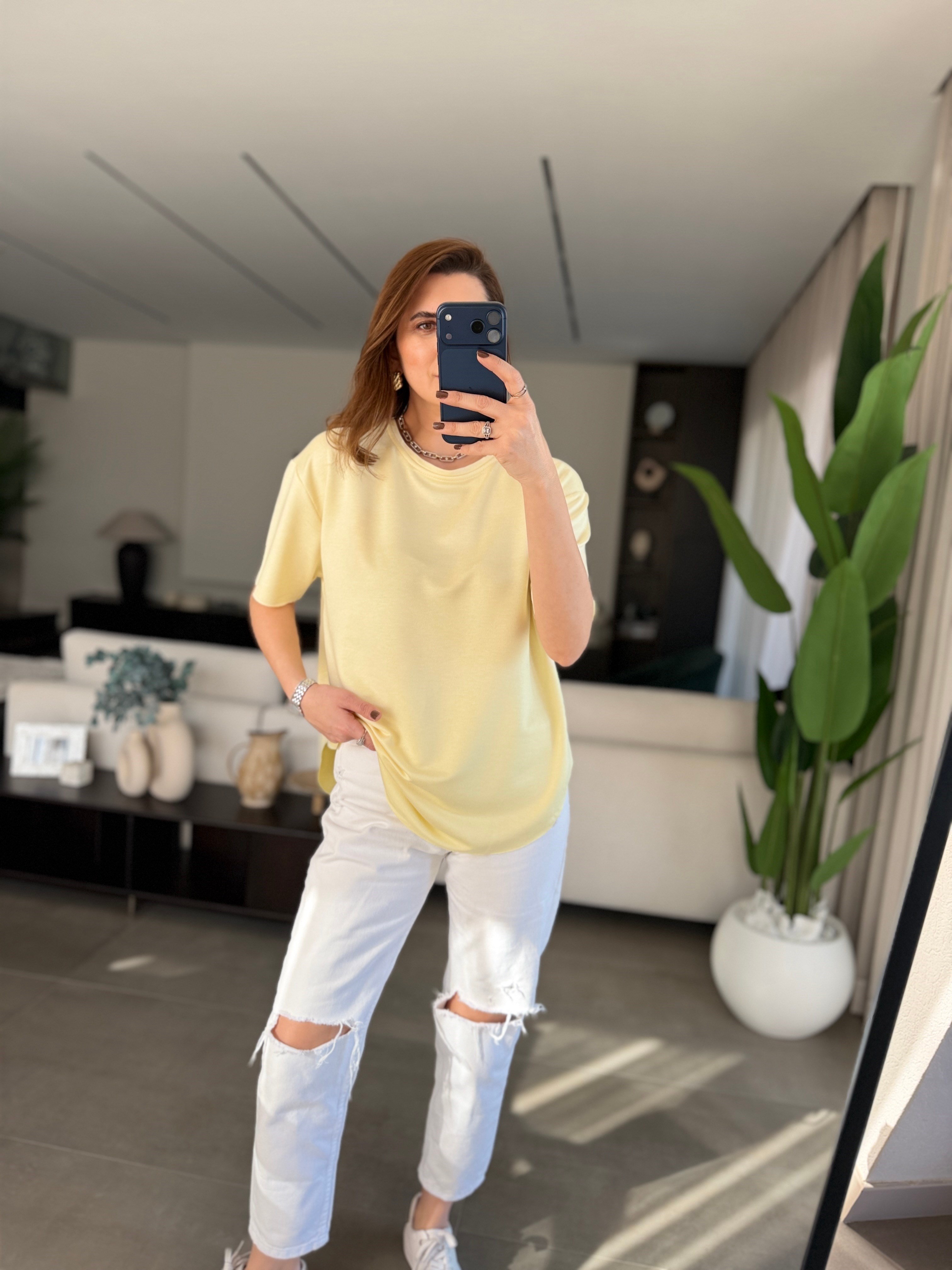 Sarı Versa Basic T-shirt
