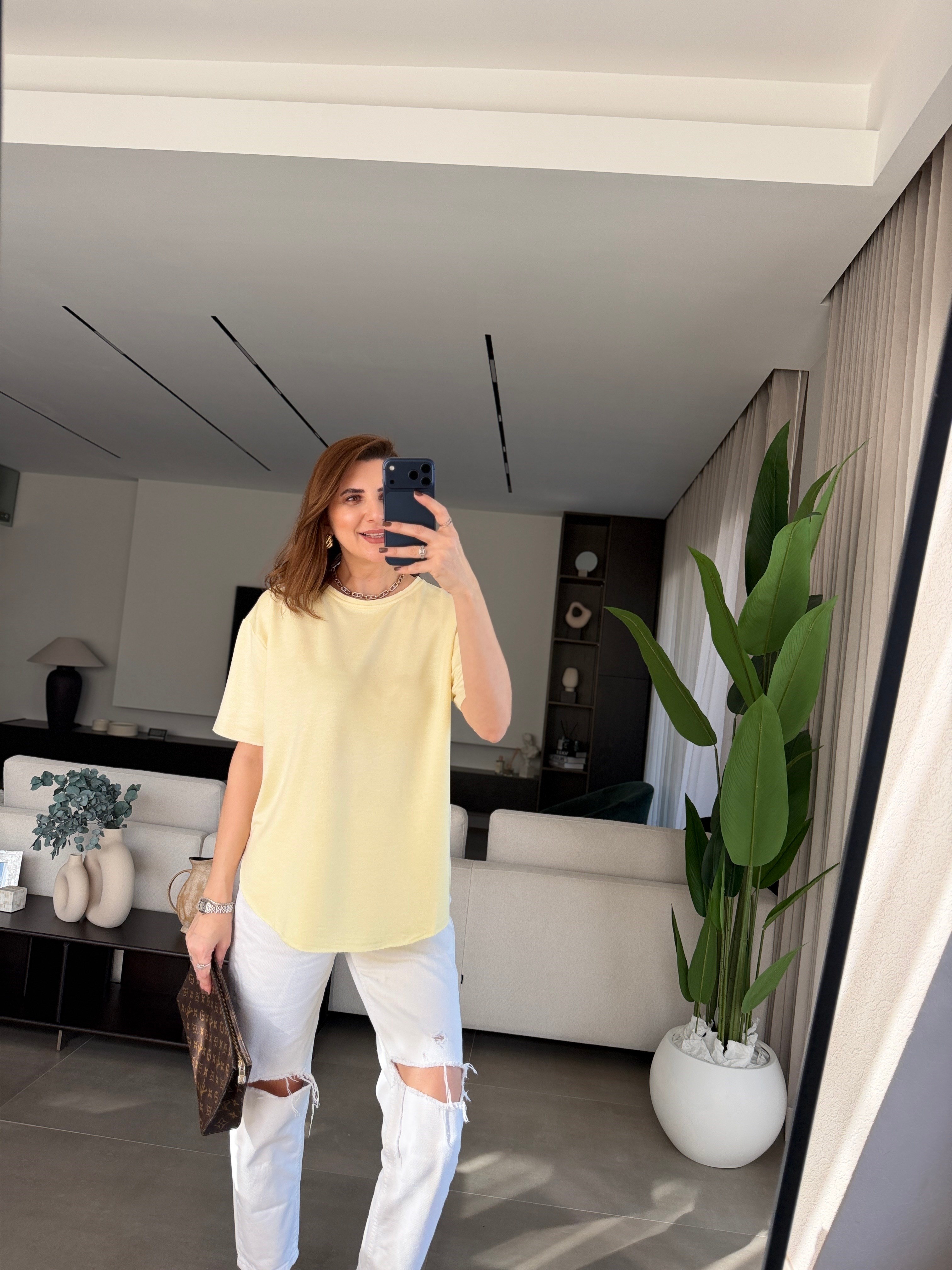 Sarı Versa Basic T-shirt