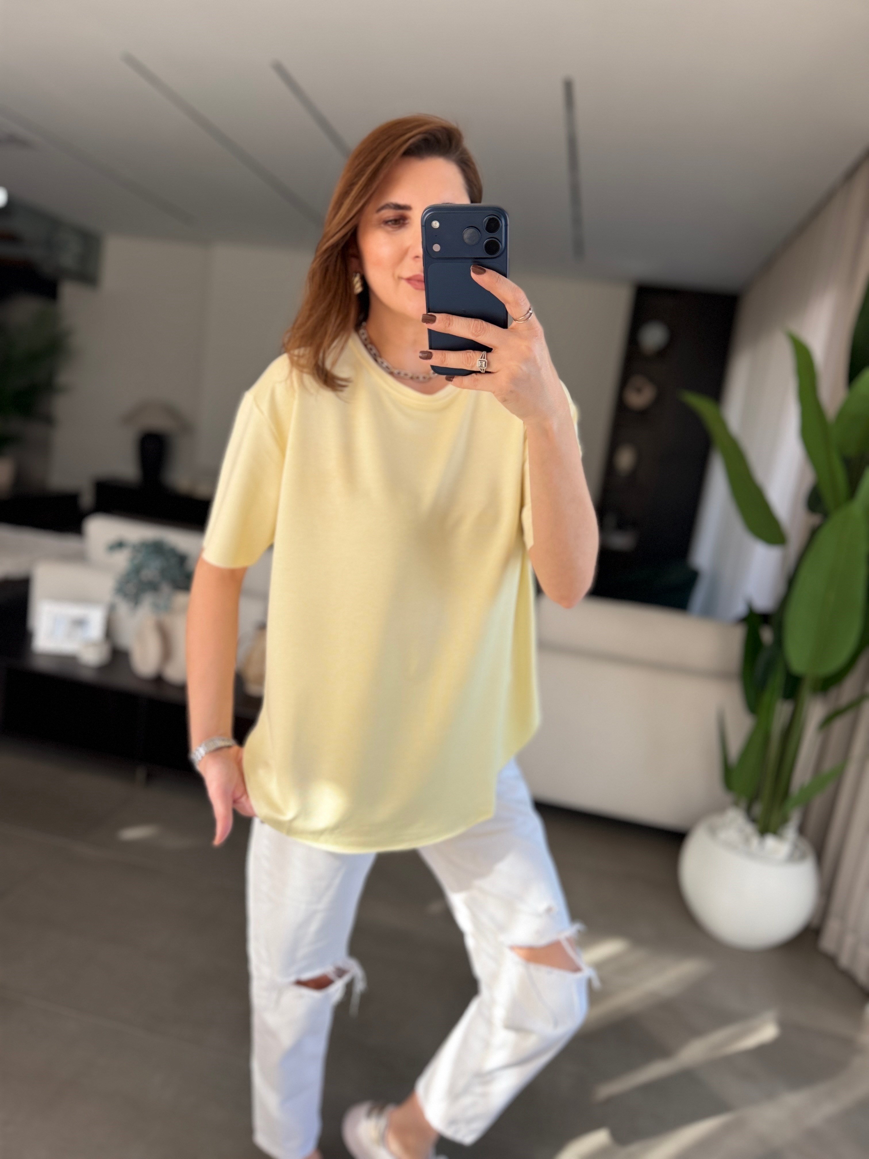 Sarı Versa Basic T-shirt