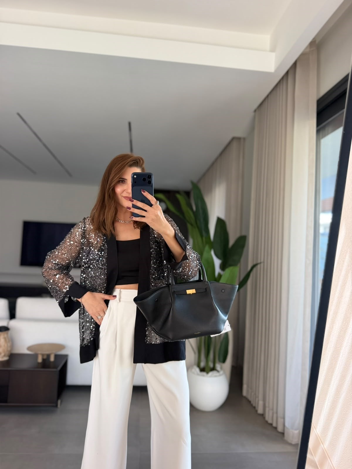 Siyah  Büyük Beden  Pullu Hırka