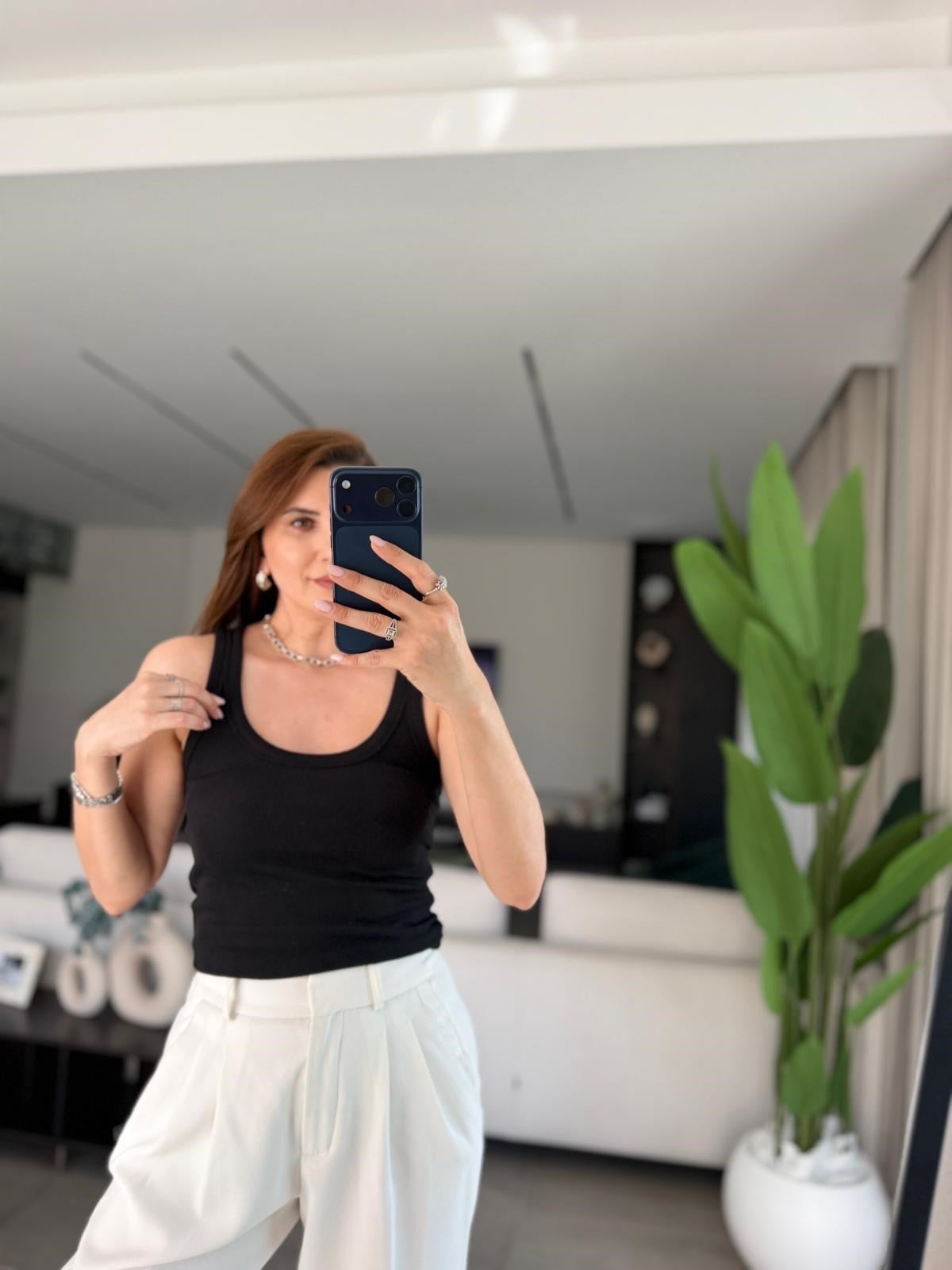 Siyah Kaşkorse U Yaka Korseli Atlet