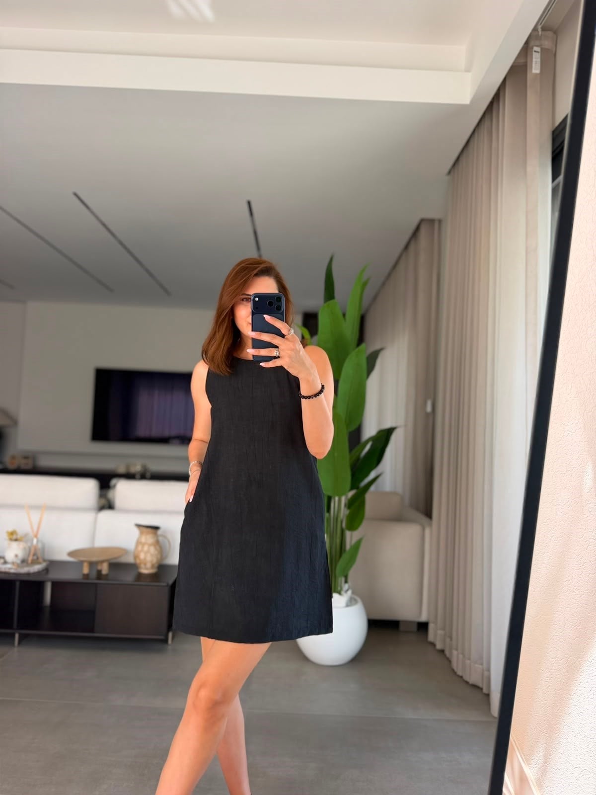 Siyah Lina Kolsuz Elbise