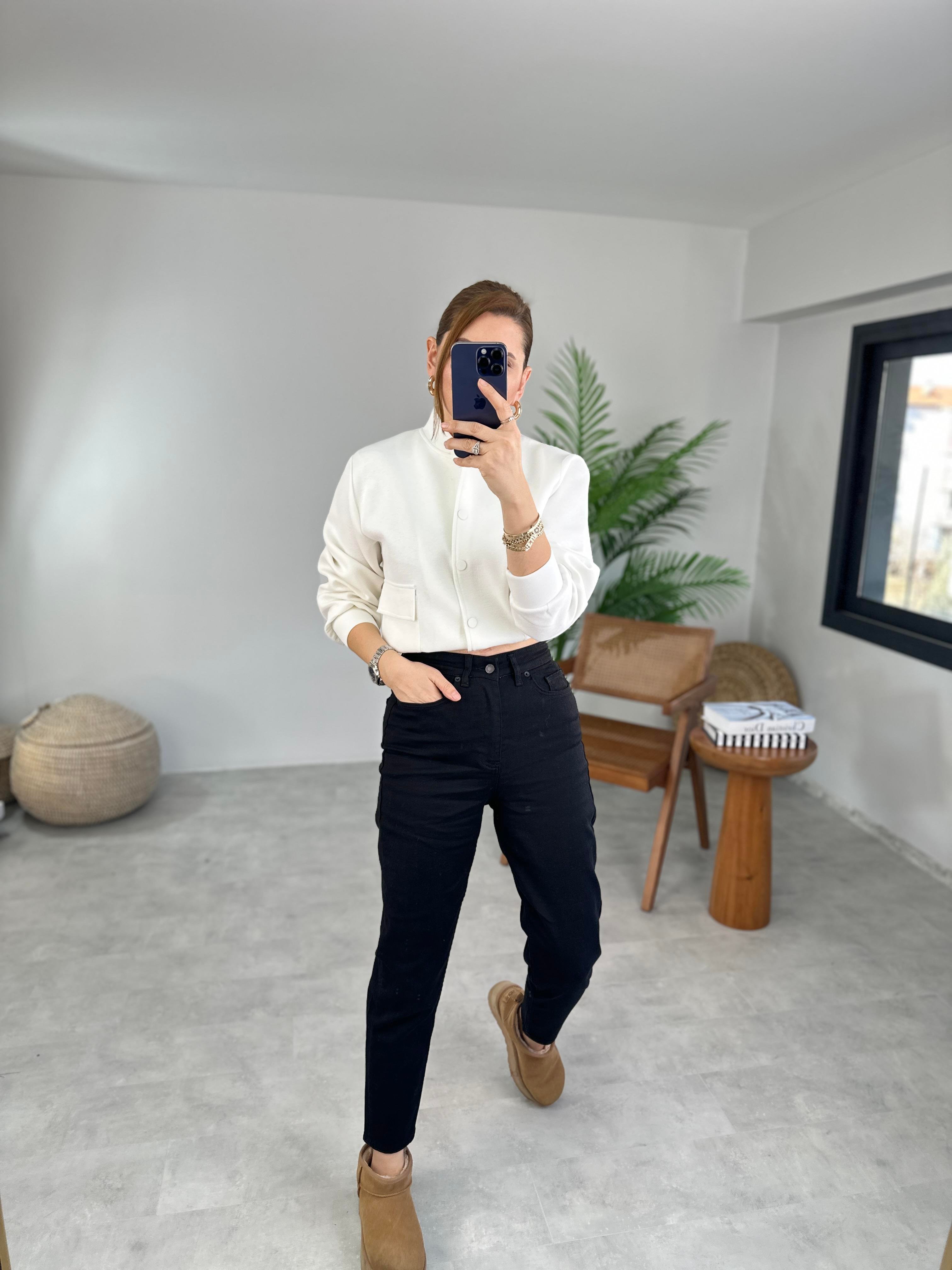 Siyah Noventa Mom Jean