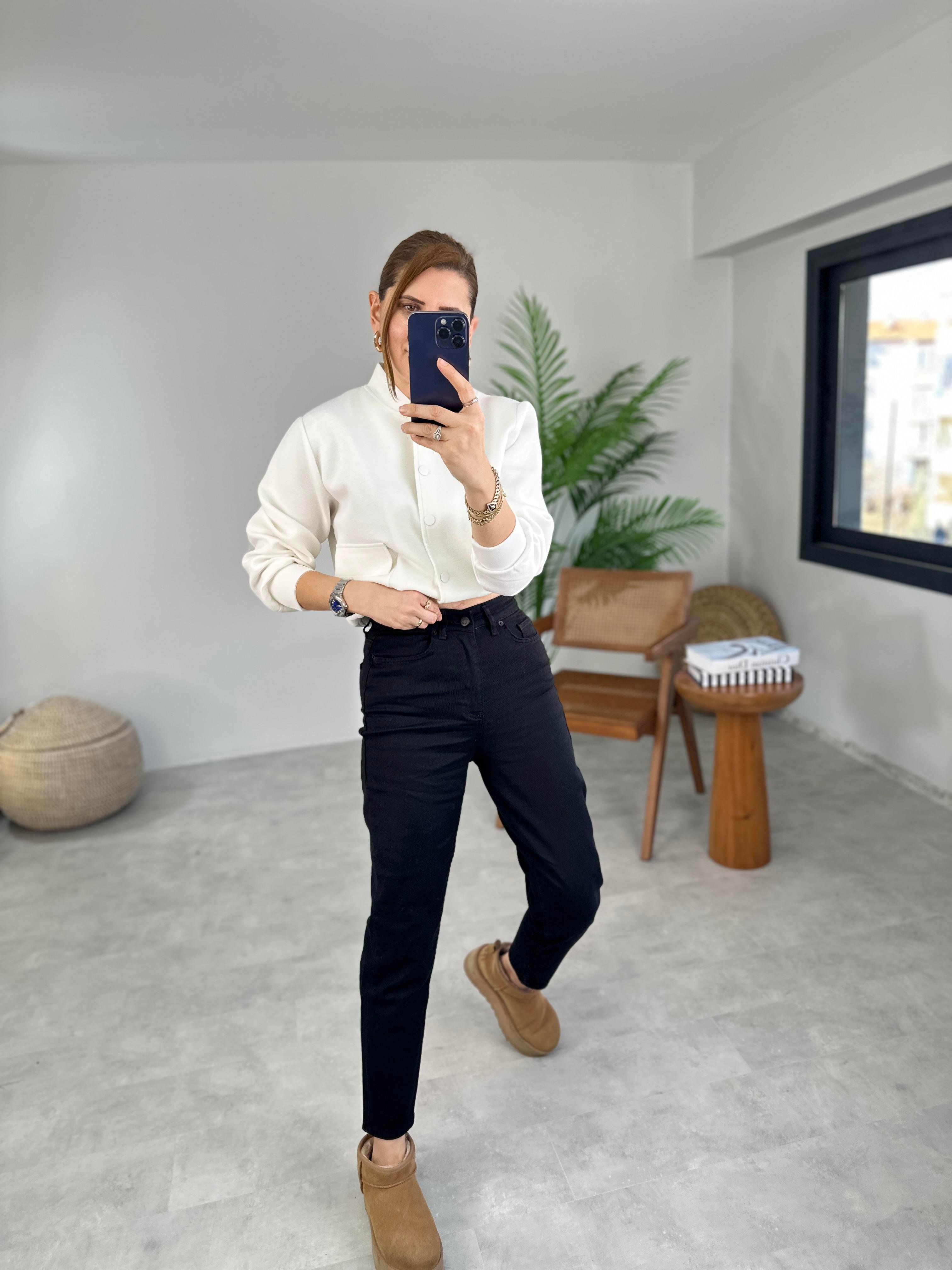Siyah Noventa Mom Jean