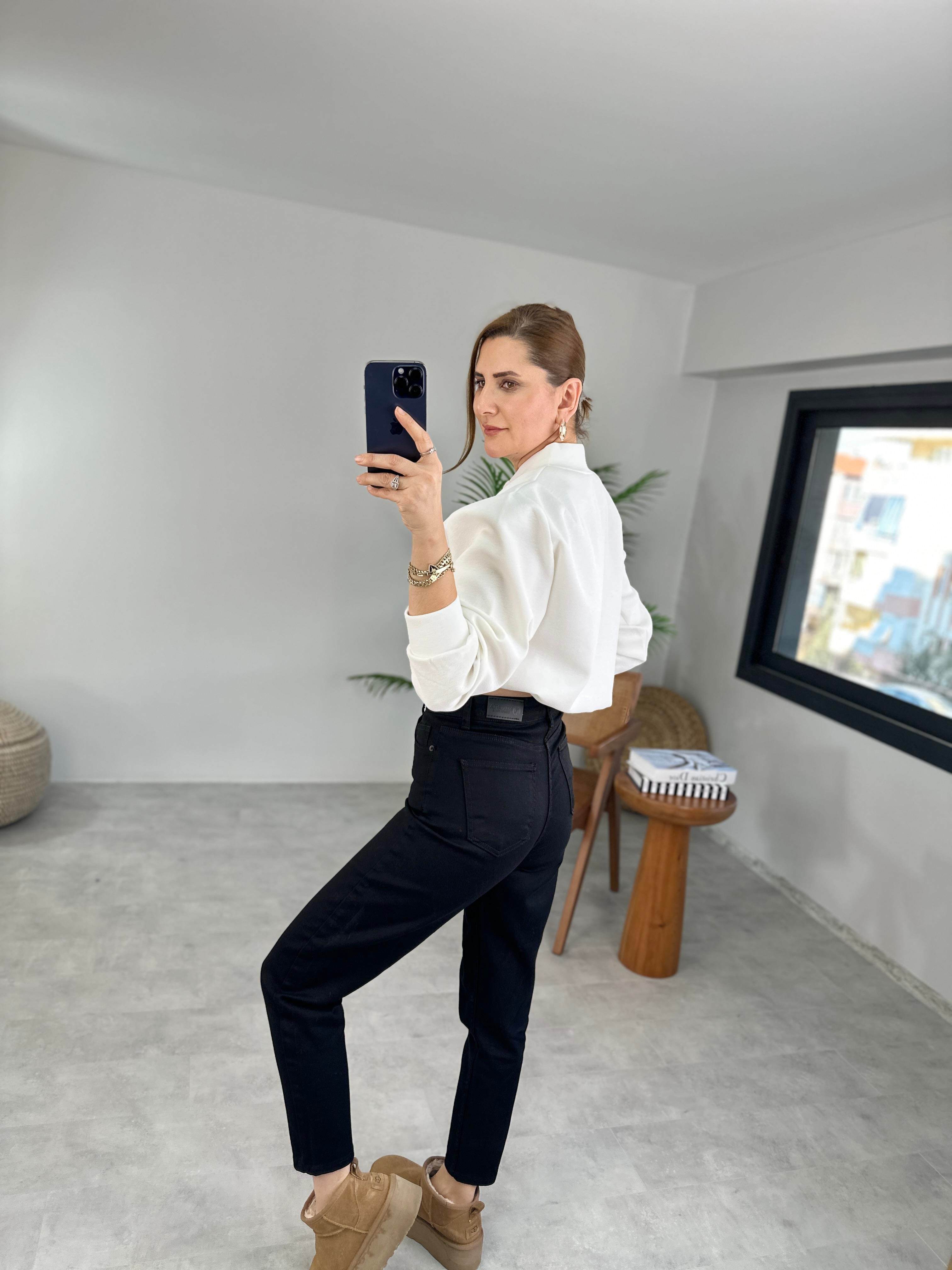 Siyah Noventa Mom Jean