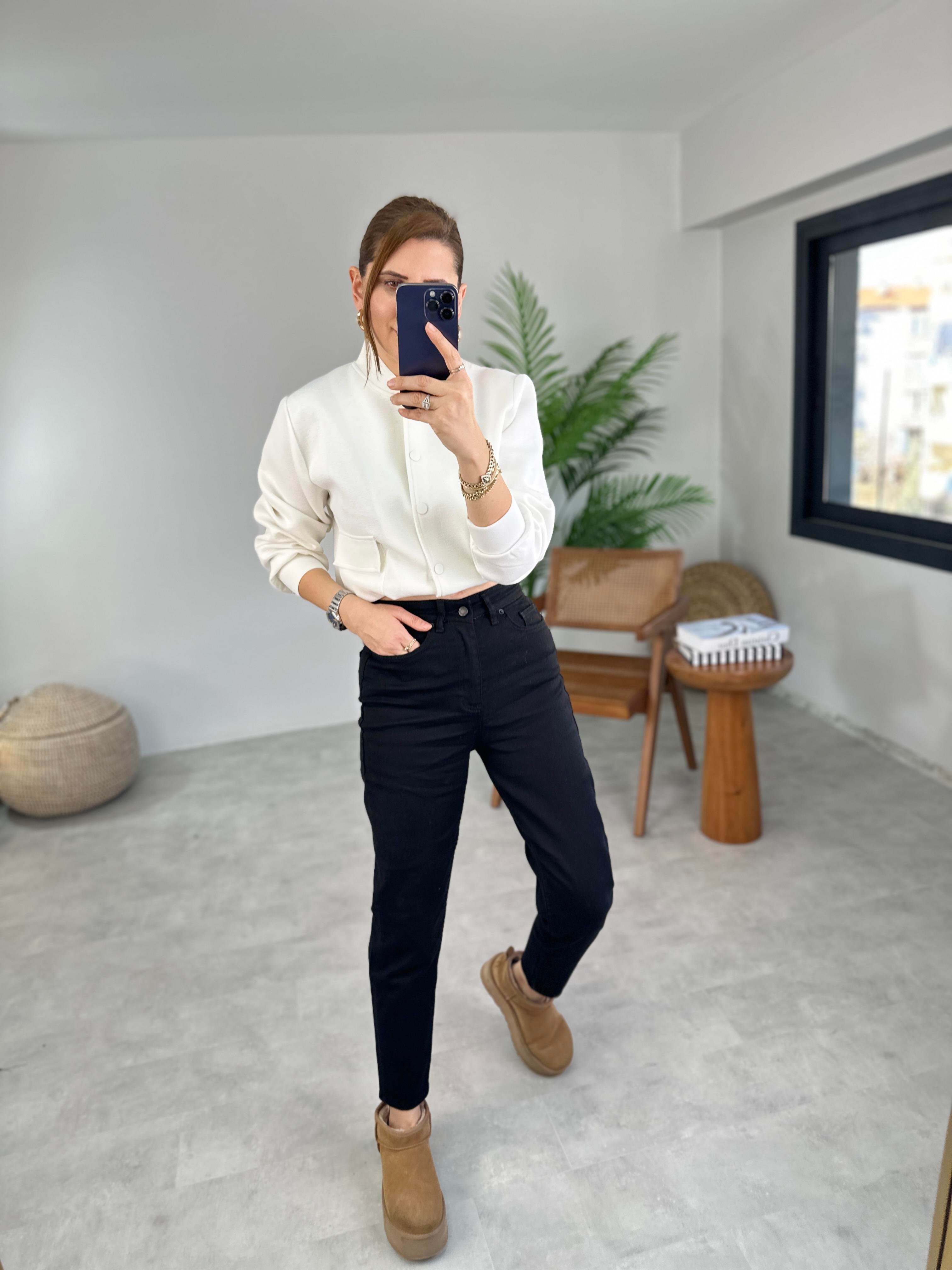 Siyah Noventa Mom Jean