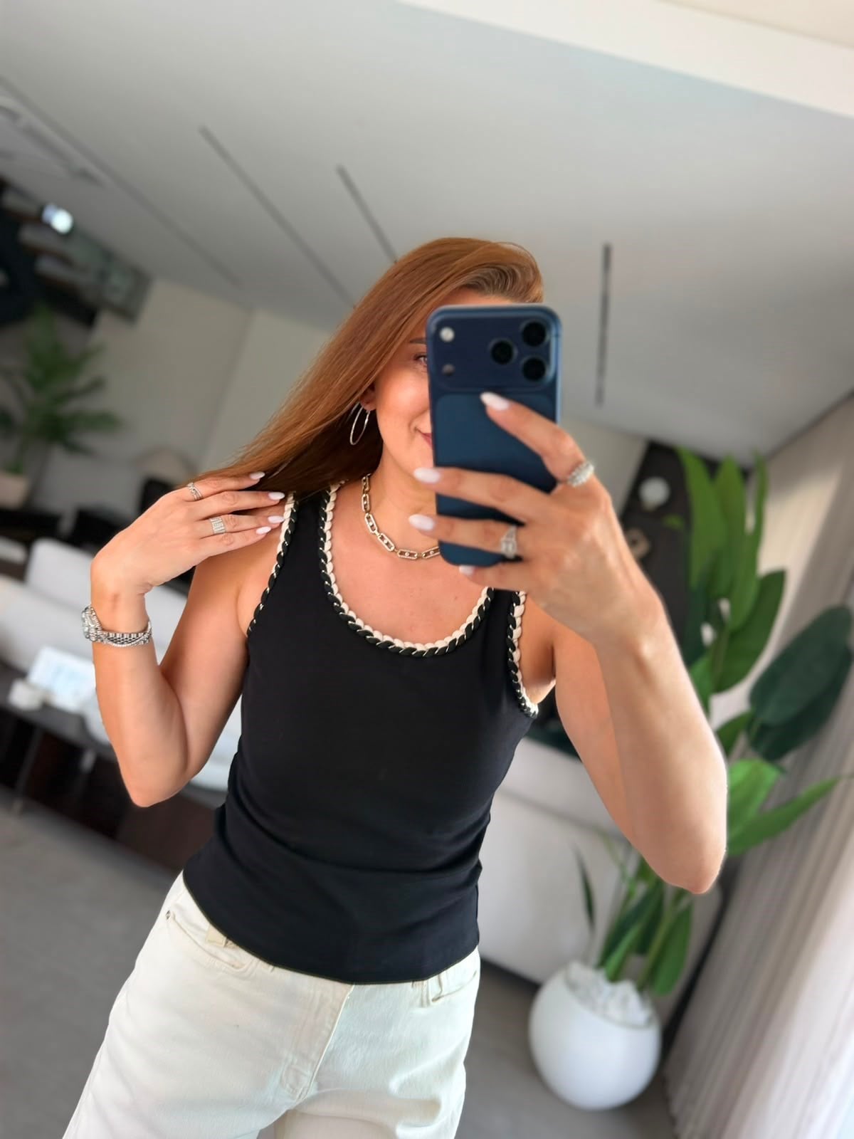Siyah Örgü Detaylı Fitilii Atlet