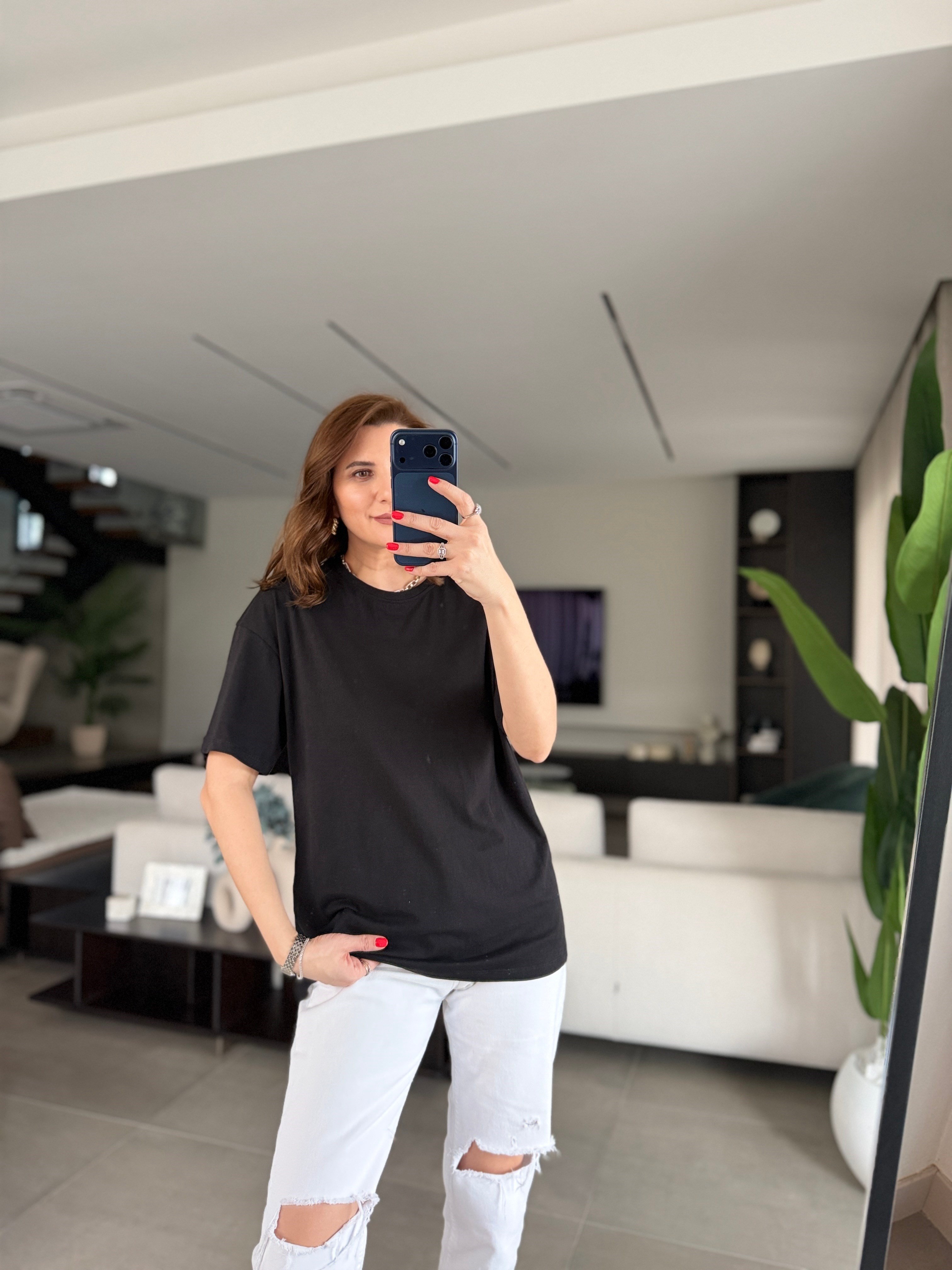 Siyah Oversize Basic T-shirt