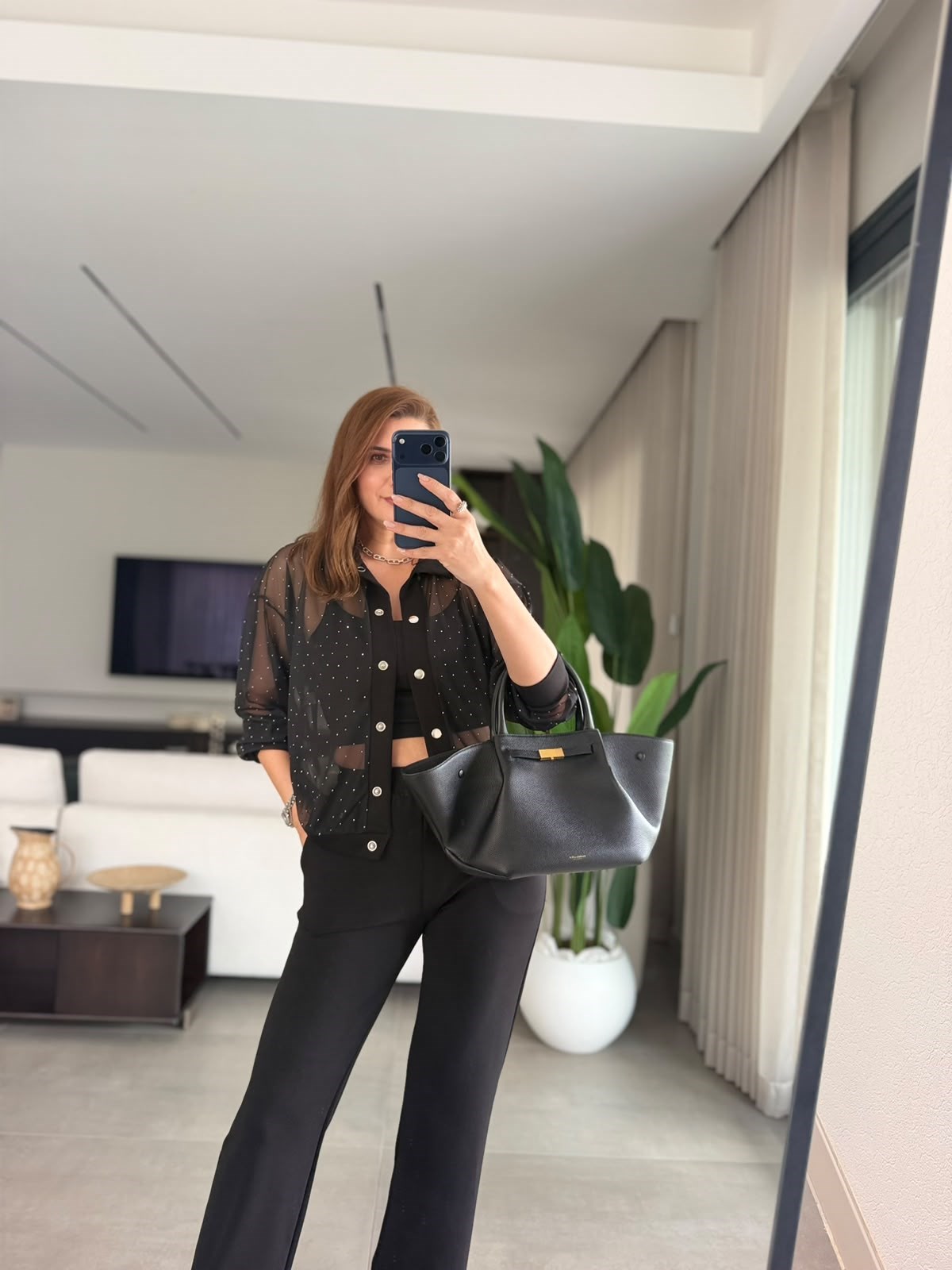 Siyah Pırıltı Tül Takım