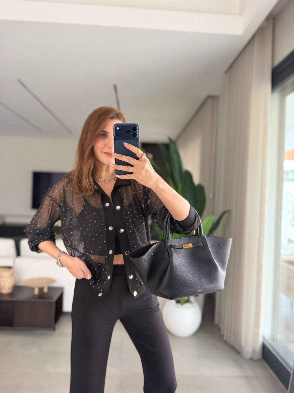 Siyah Pırıltı Tül Takım