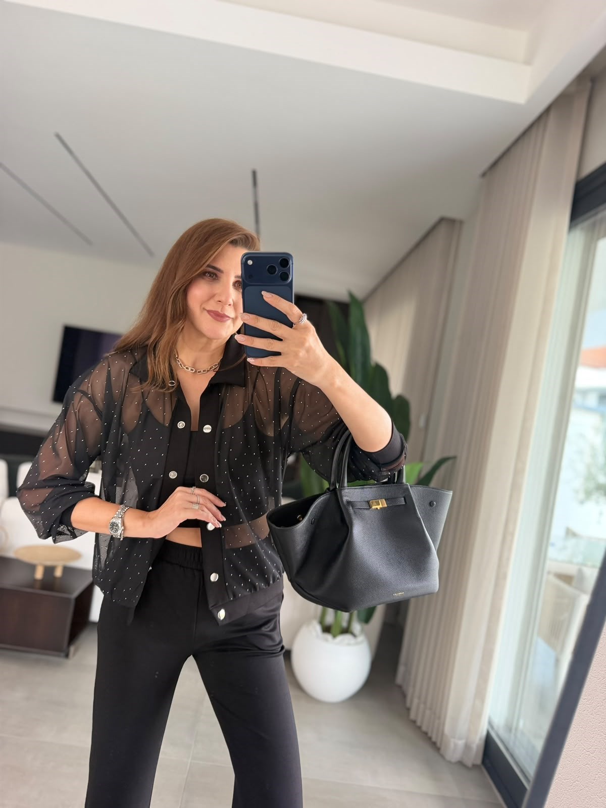 Siyah Pırıltı Tül Takım