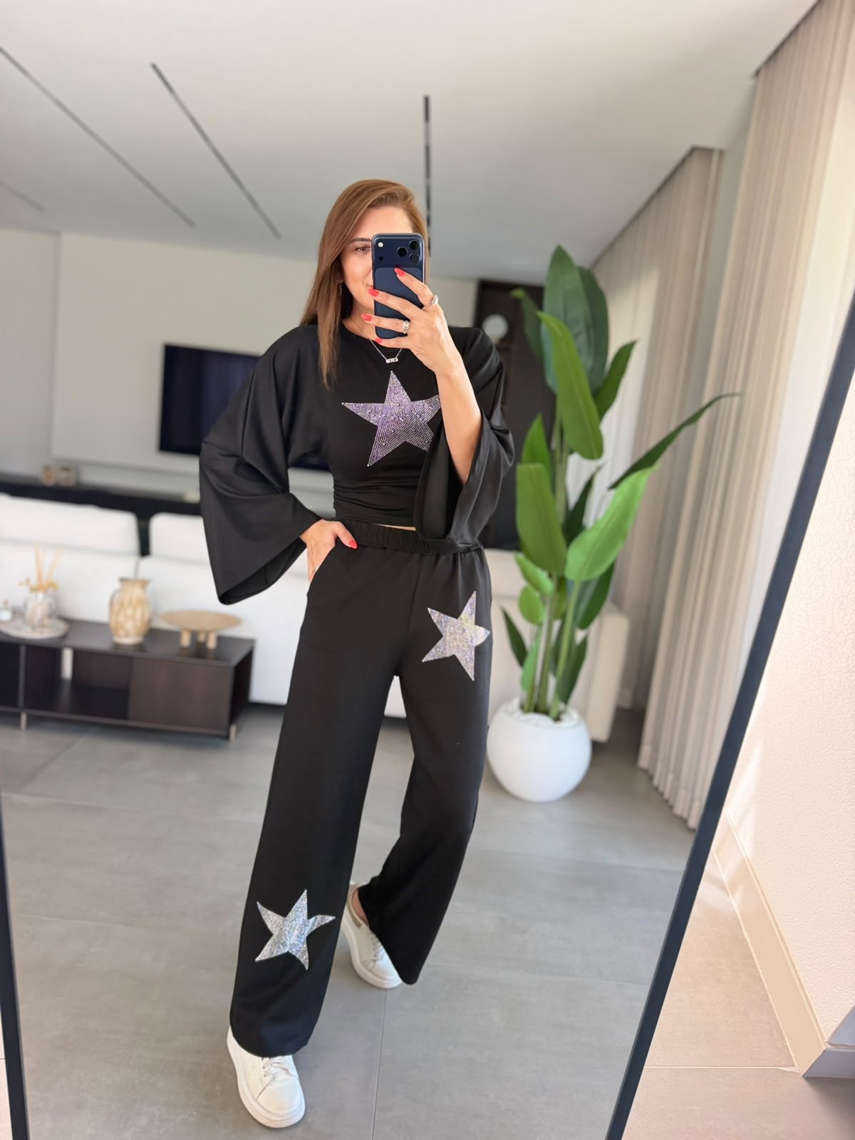 Siyah Starlite Yıldız Takım