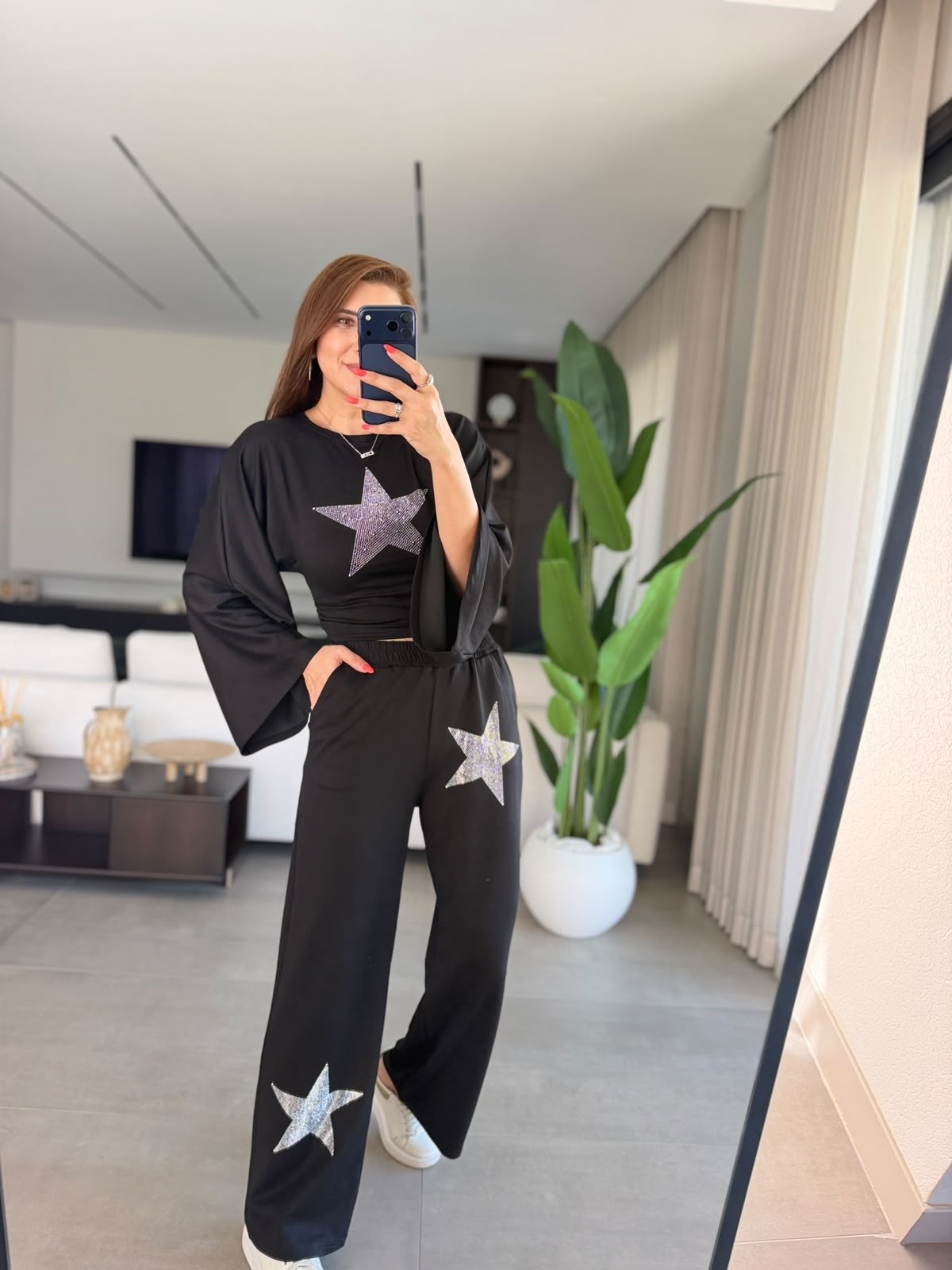 Siyah Starlite Yıldız Takım
