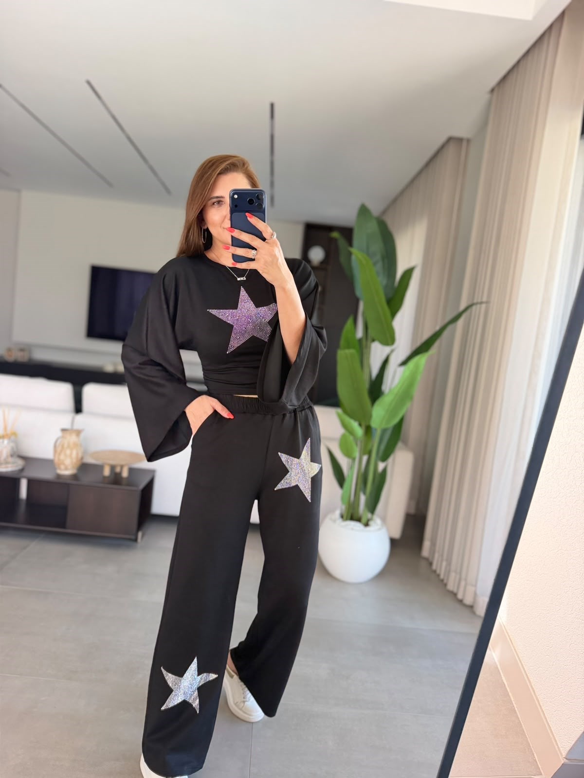 Siyah Starlite Yıldız Takım