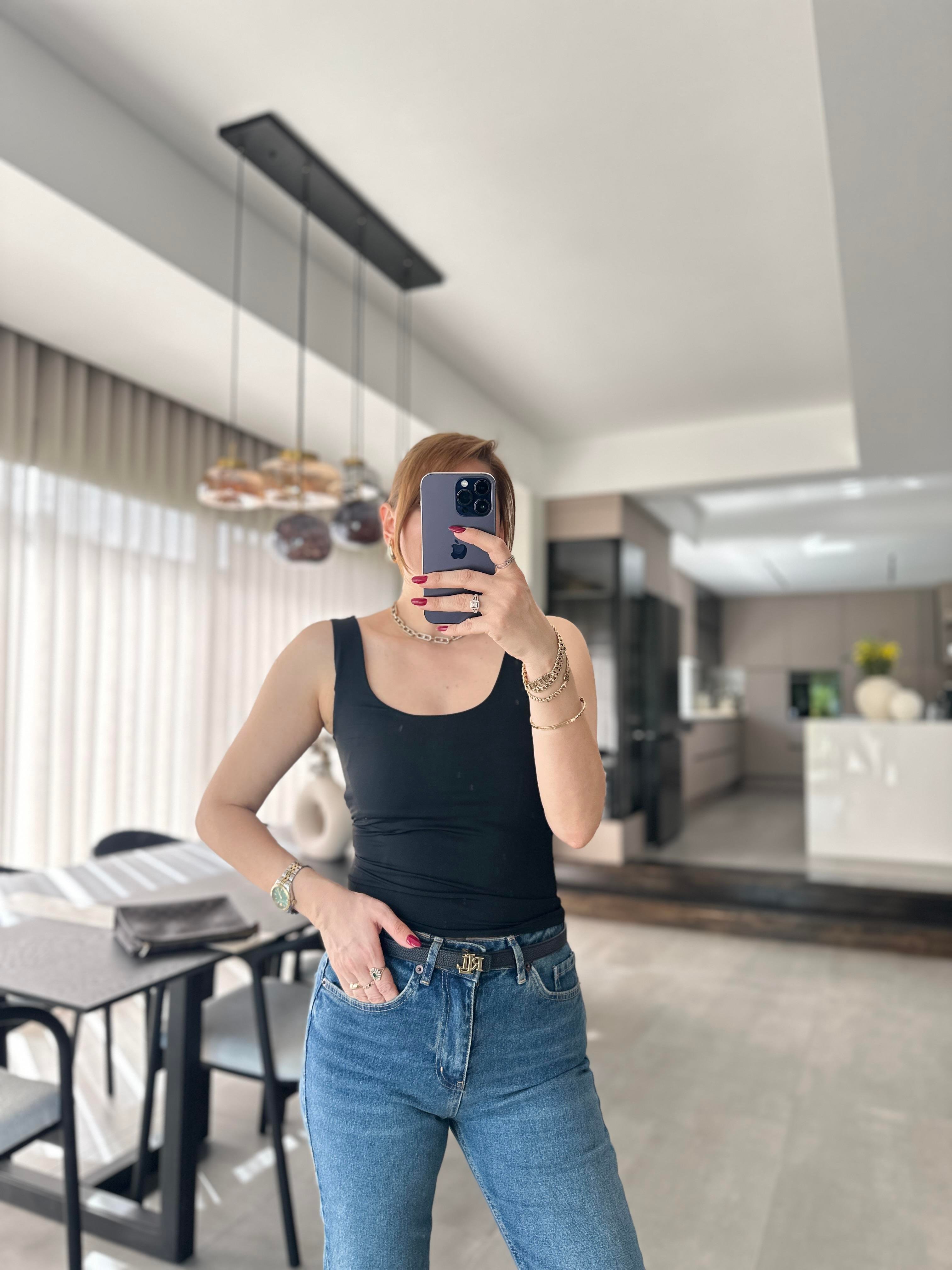 Siyah Venlo Kalın Askılı Atlet