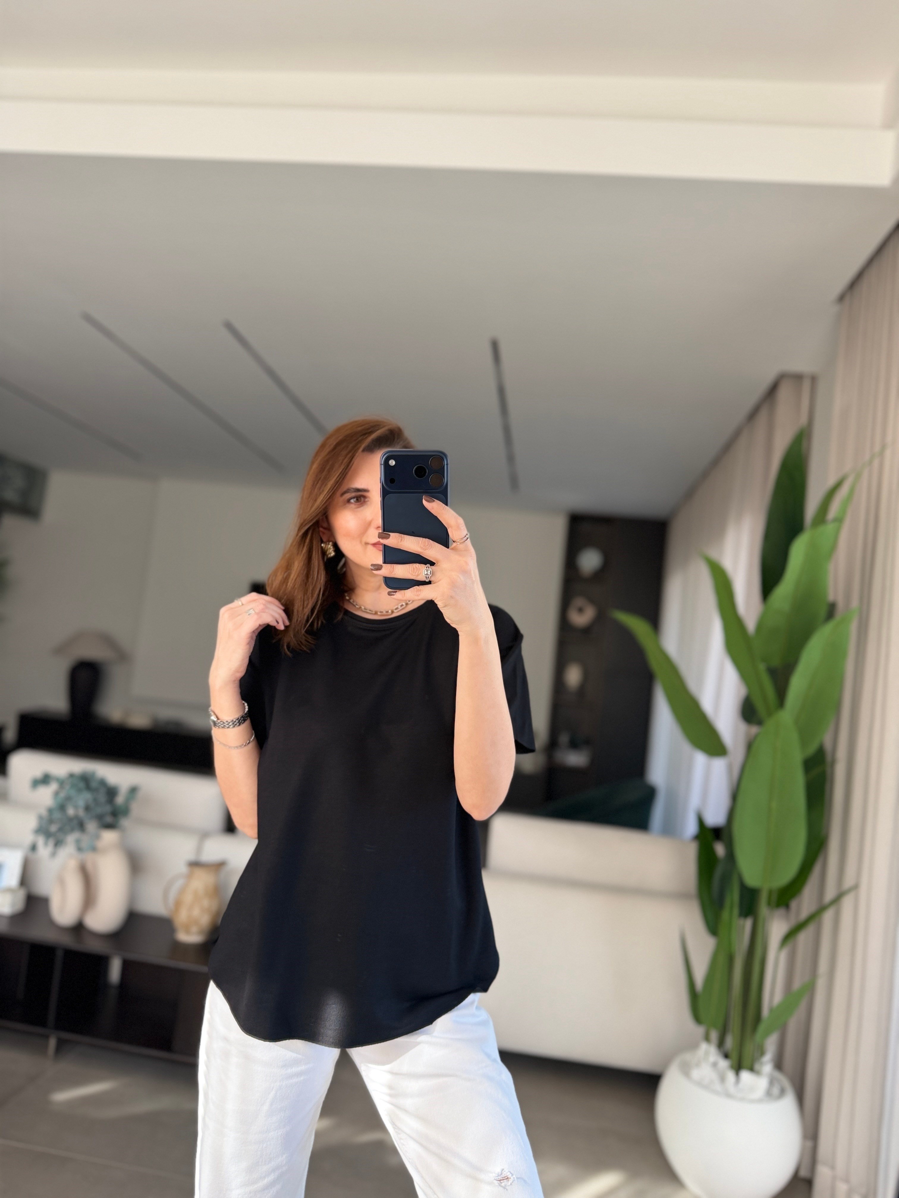 Siyah Versa Basic T-shirt